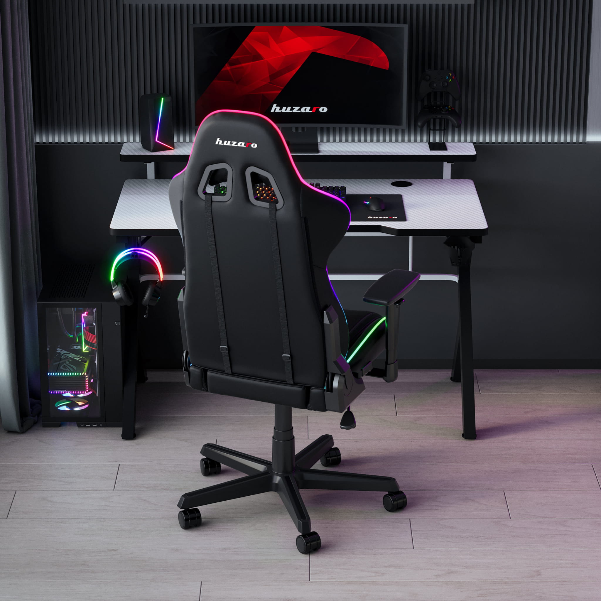 Escritorio para videojuegos Huzaro Hero 5.0 Blanco 120 cm