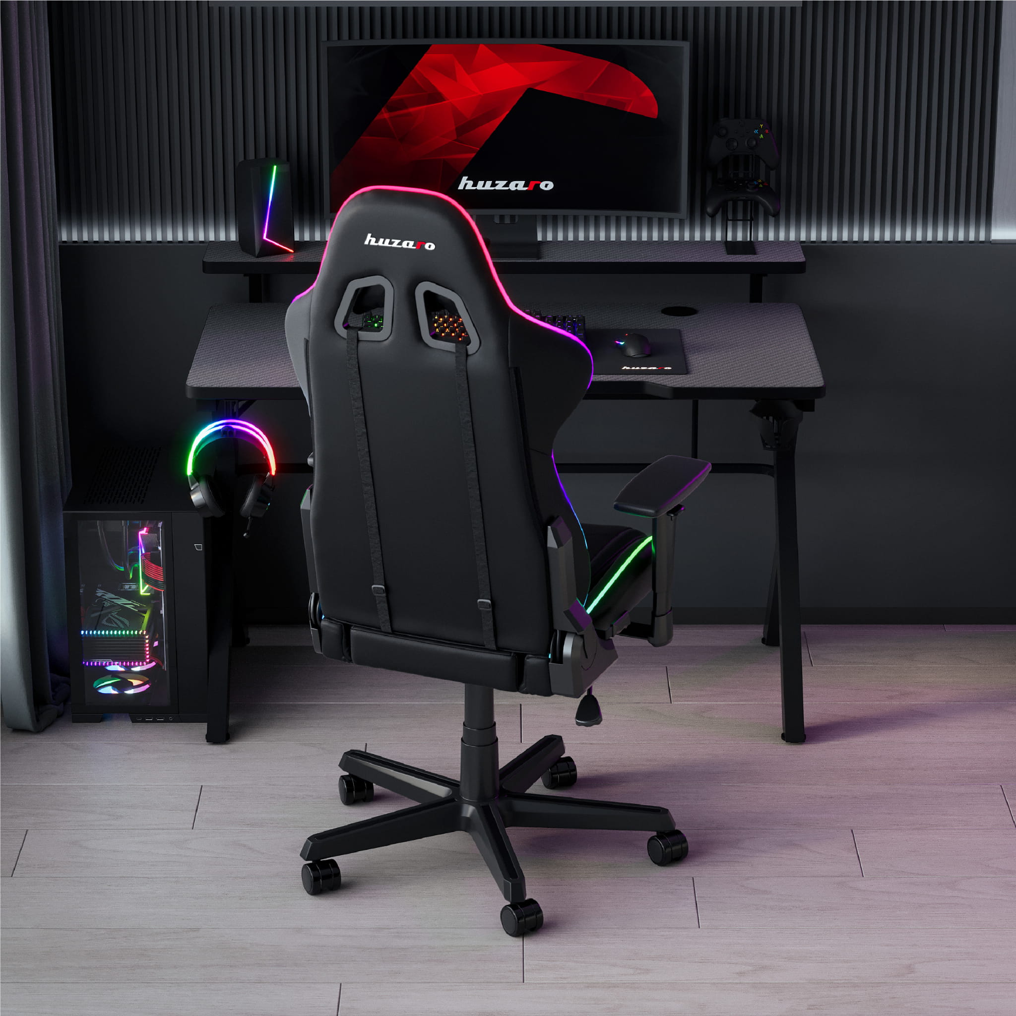 Escritorio para videojuegos Huzaro Hero 5.0 Negro 120 cm