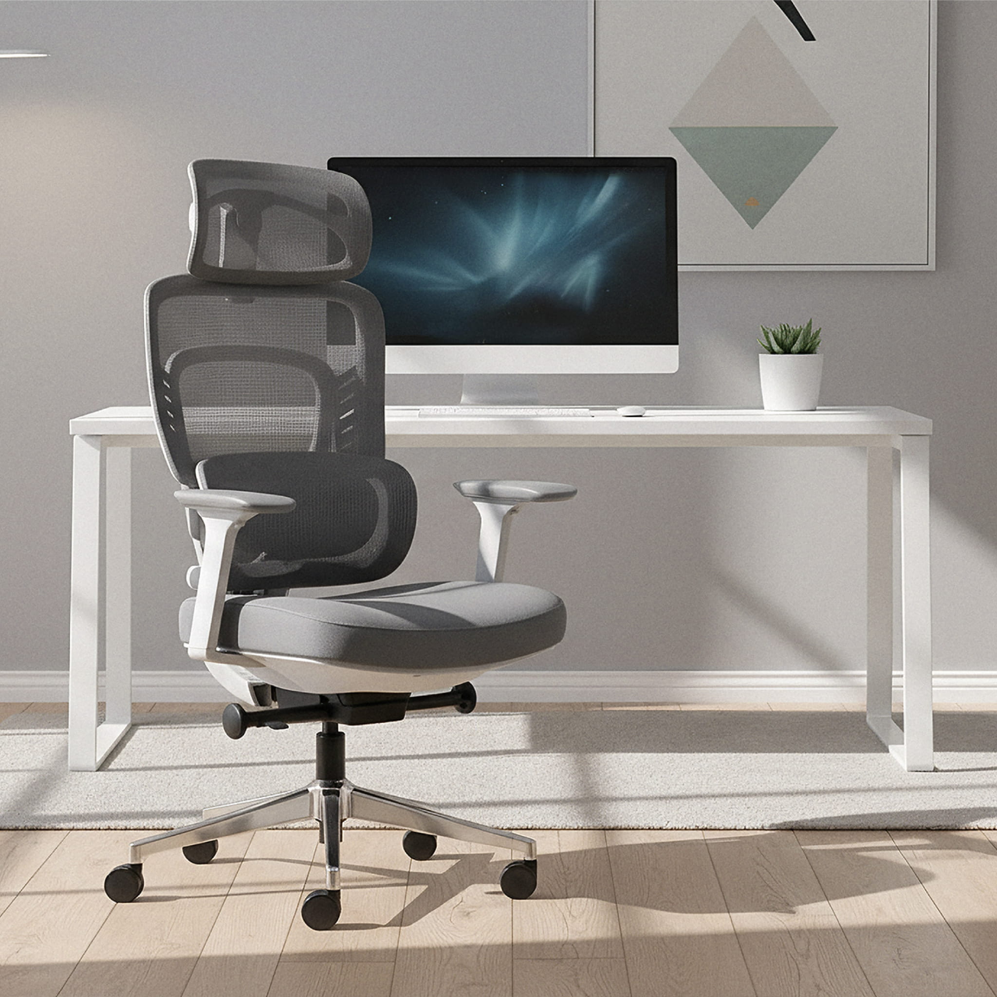 Sillón de oficina con función de masaje Mark Adler Visioner 6.1 Grey