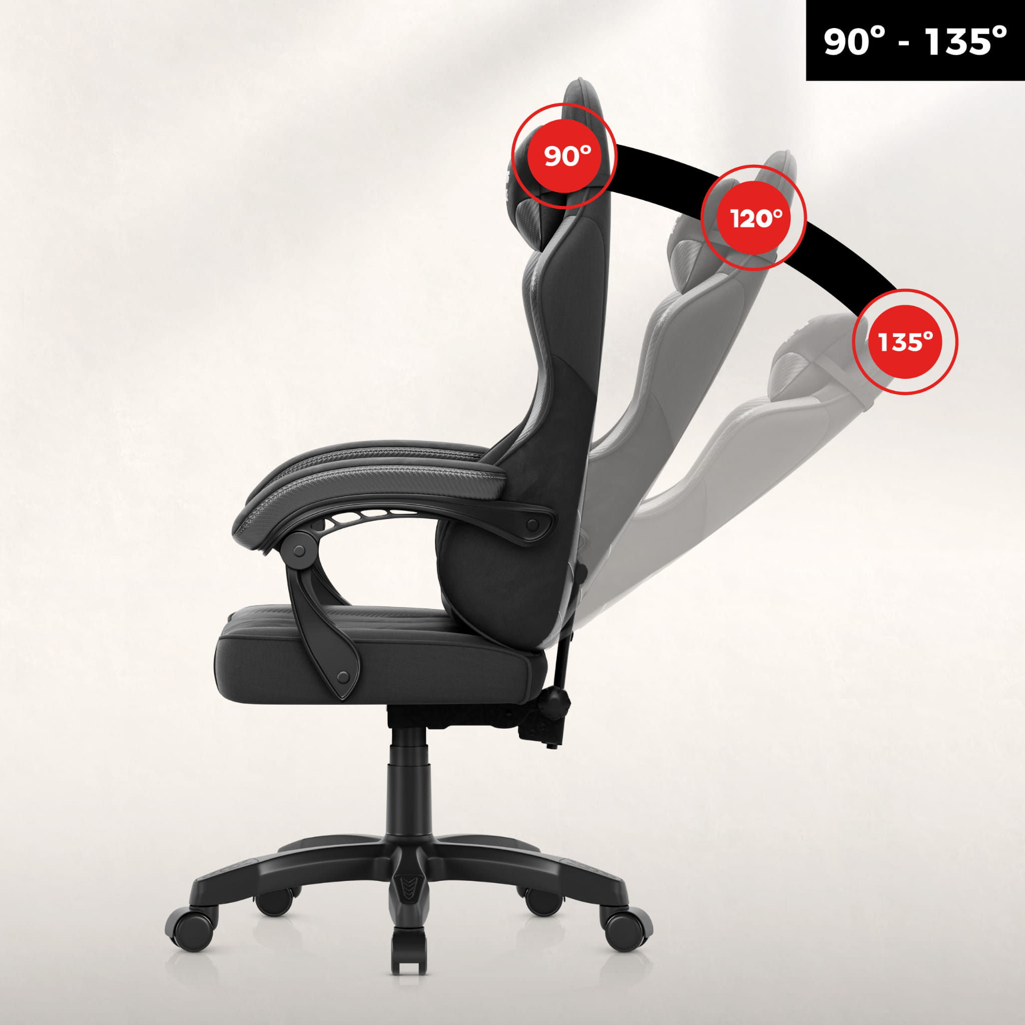 Sillón gaming de terciopelo Huzaro Force 2.7 Black Carbon