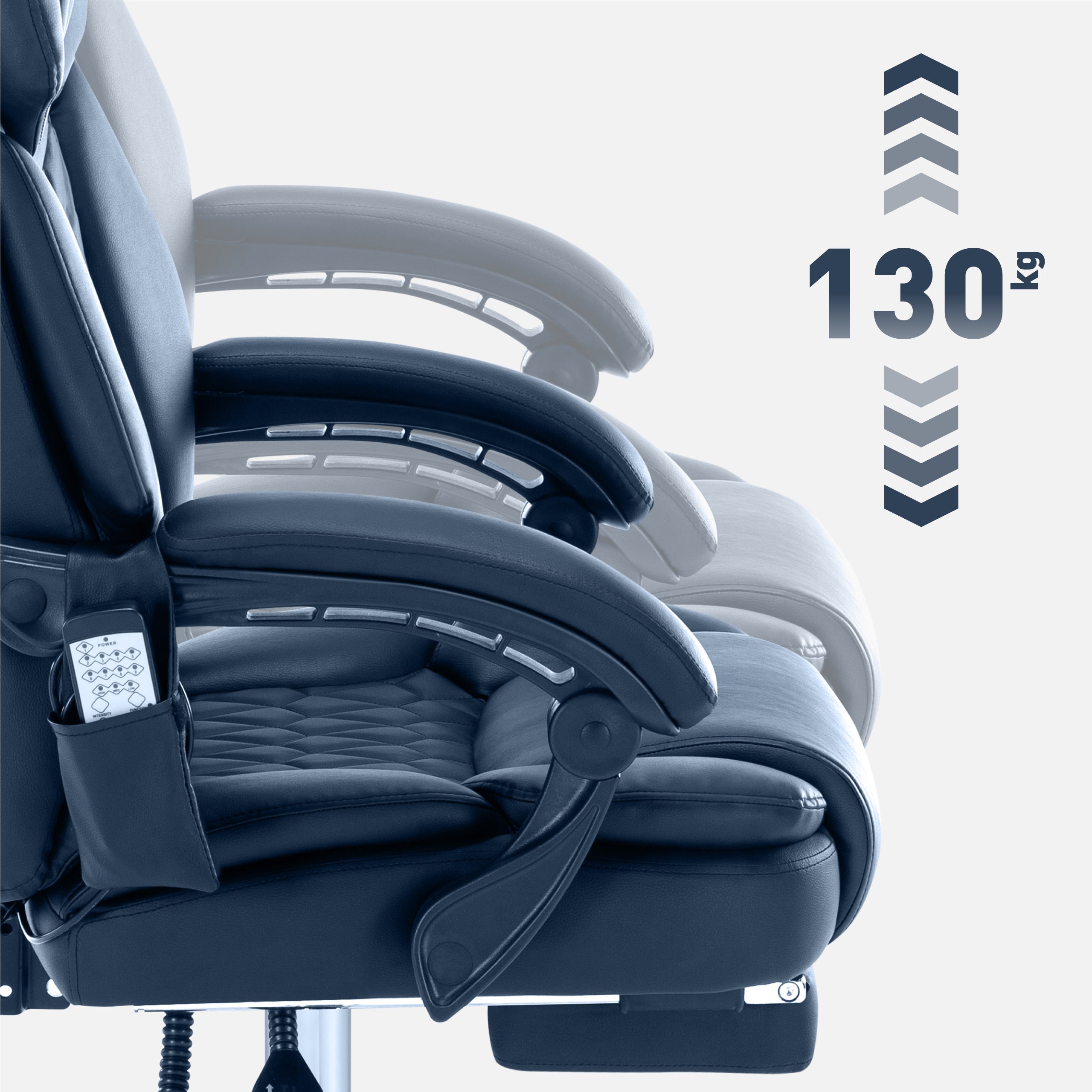 Sillón de oficina con función de masaje y reposapiés Mark Adler Boss 6.0