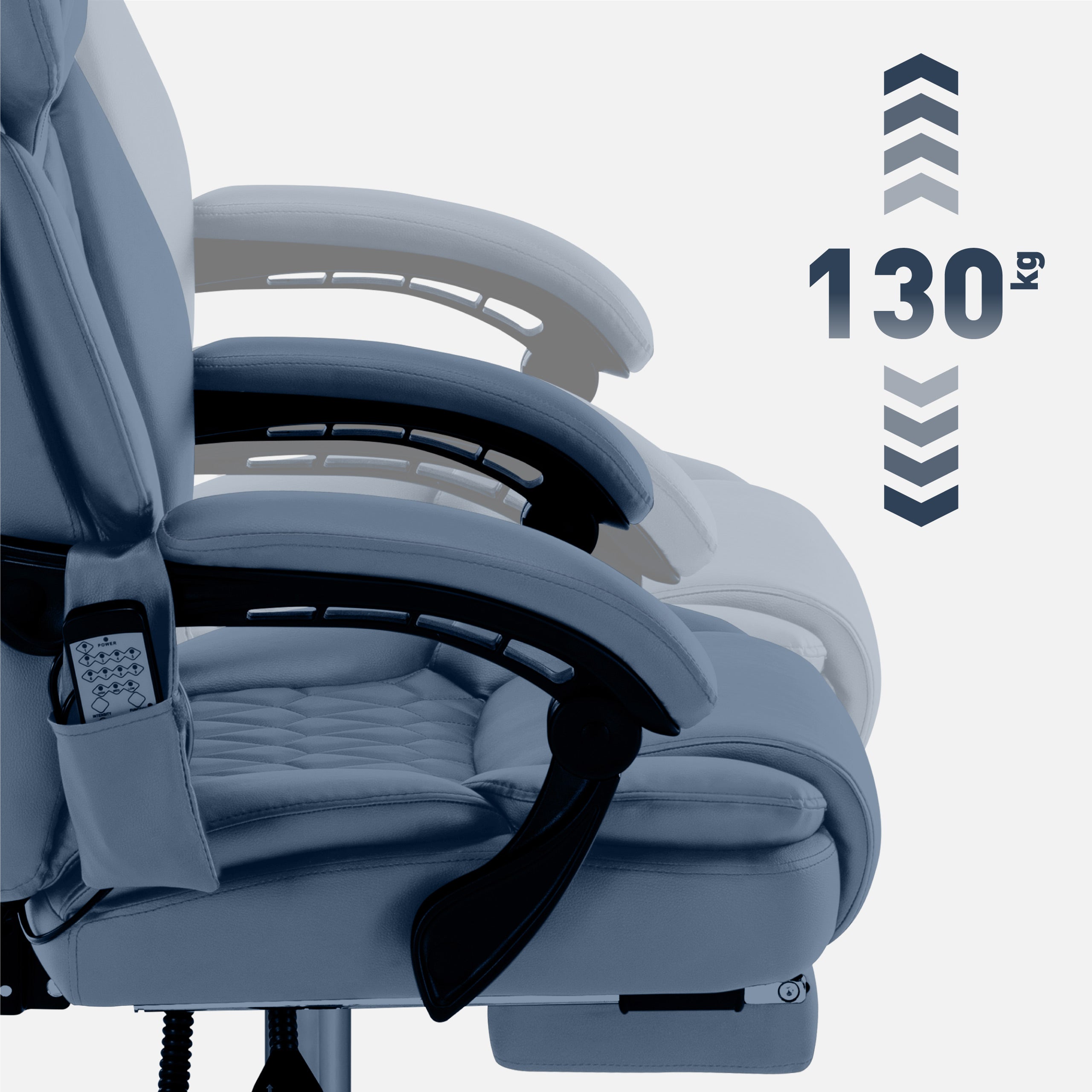 Sillón de oficina con función de masaje y reposapiés Mark Adler Boss 6.0 Beige