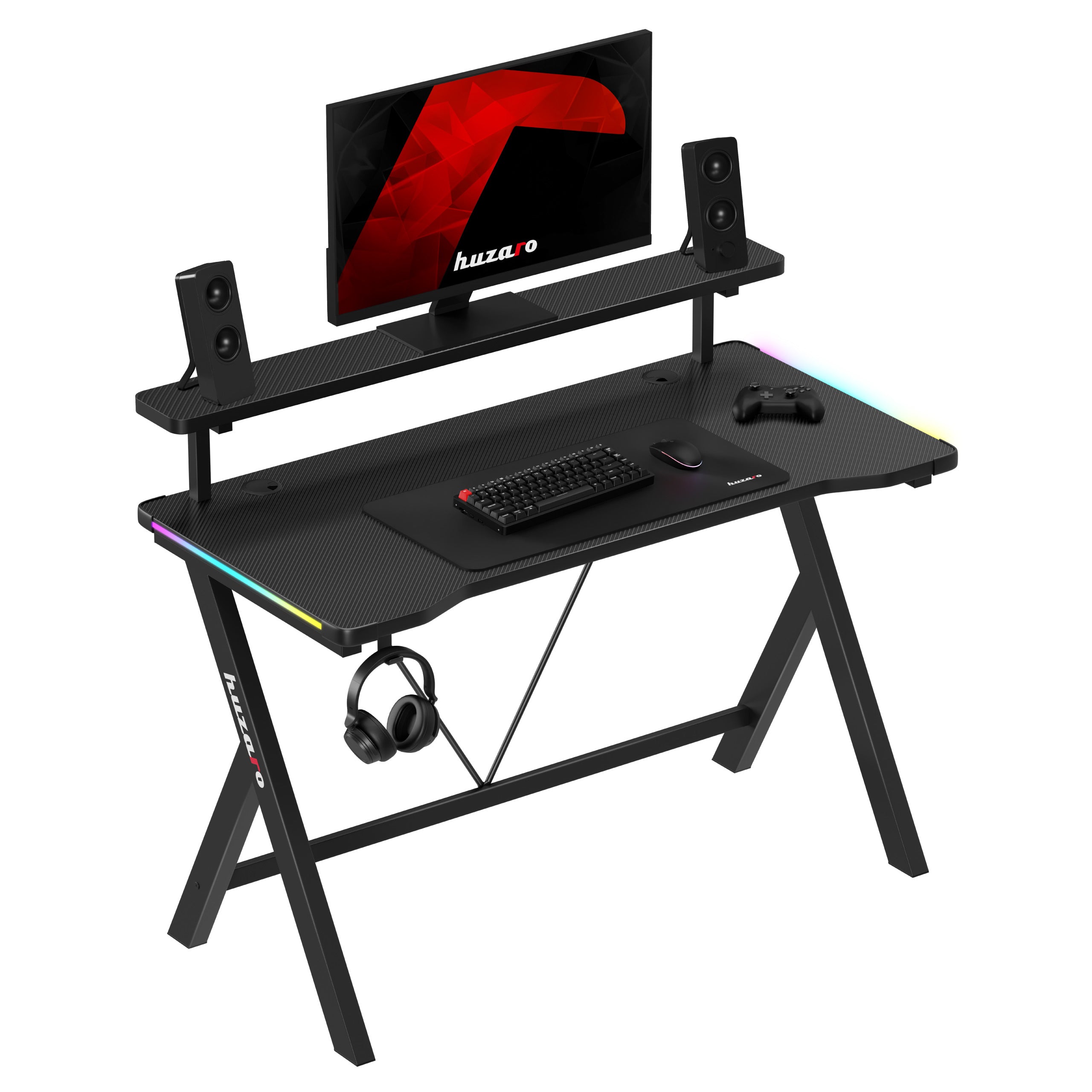 Escritorio gaming LED Huzaro Hero 1.9 RGB de 120 cm