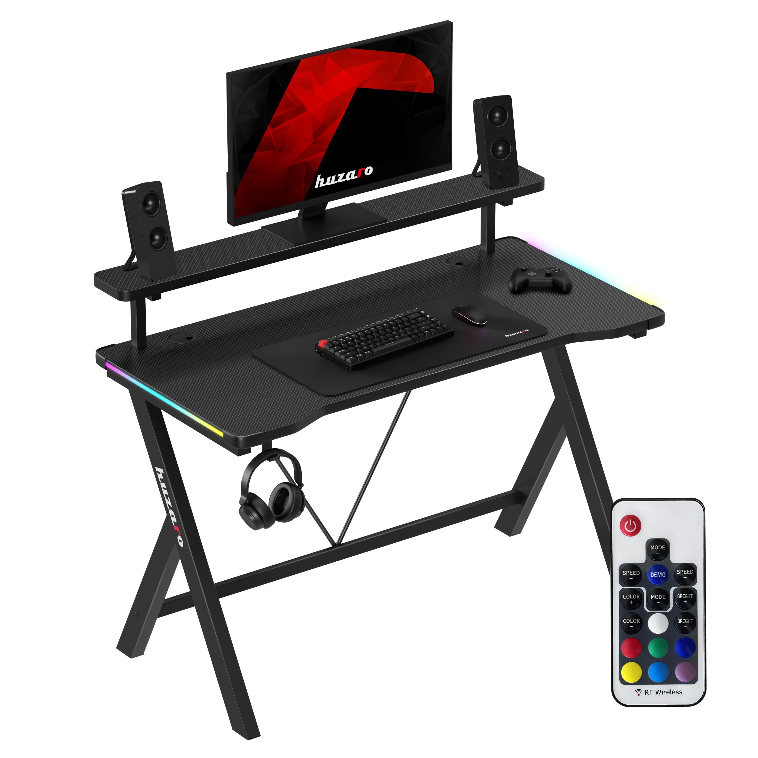 Escritorio gaming LED Huzaro Hero 1.9 RGB de 120 cm