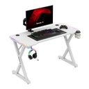 Escritorio gaming LED Huzaro Hero 2.3 RGB Blanco 120 cm