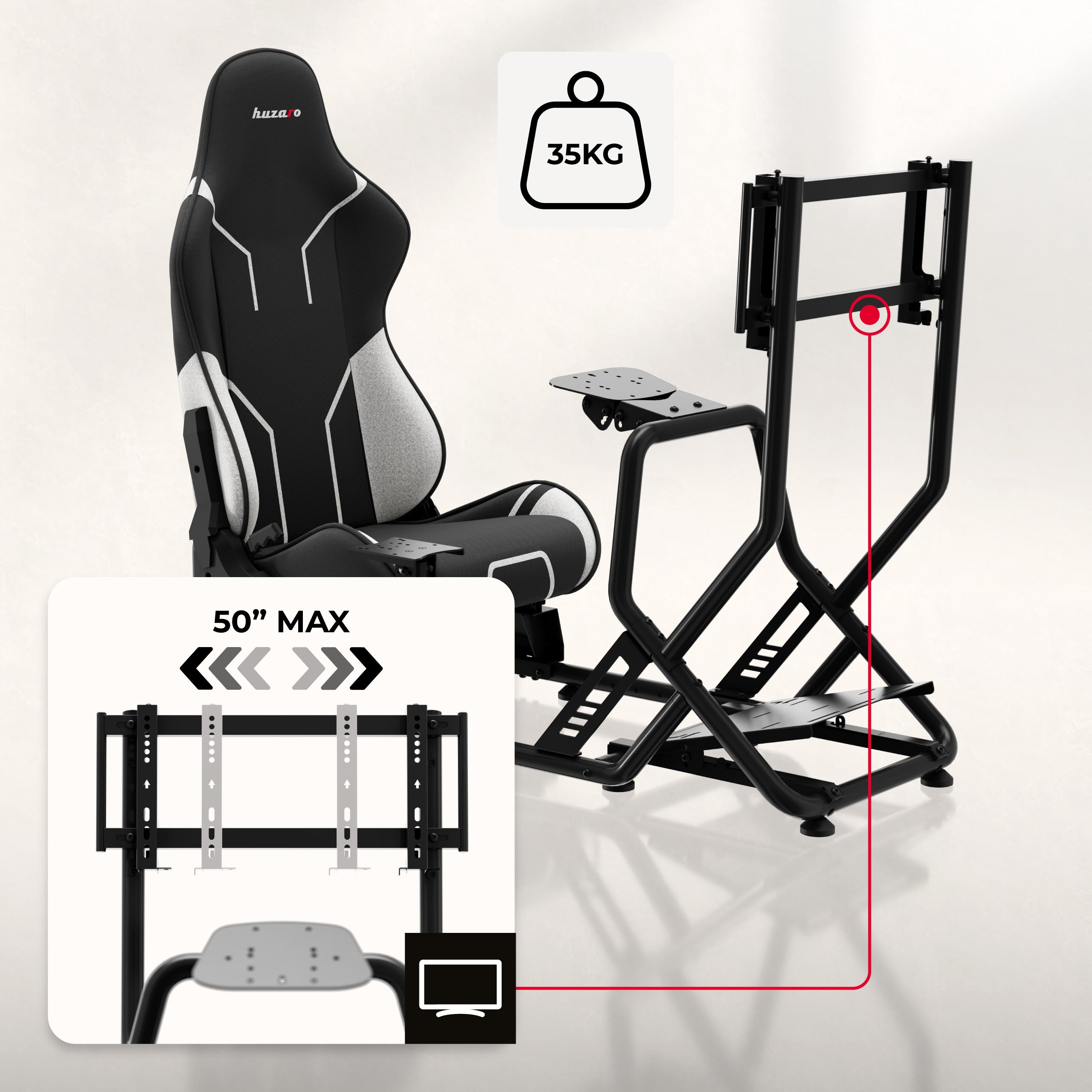 Cabina de carreras Huzaro Speed 6.0 para sim racing