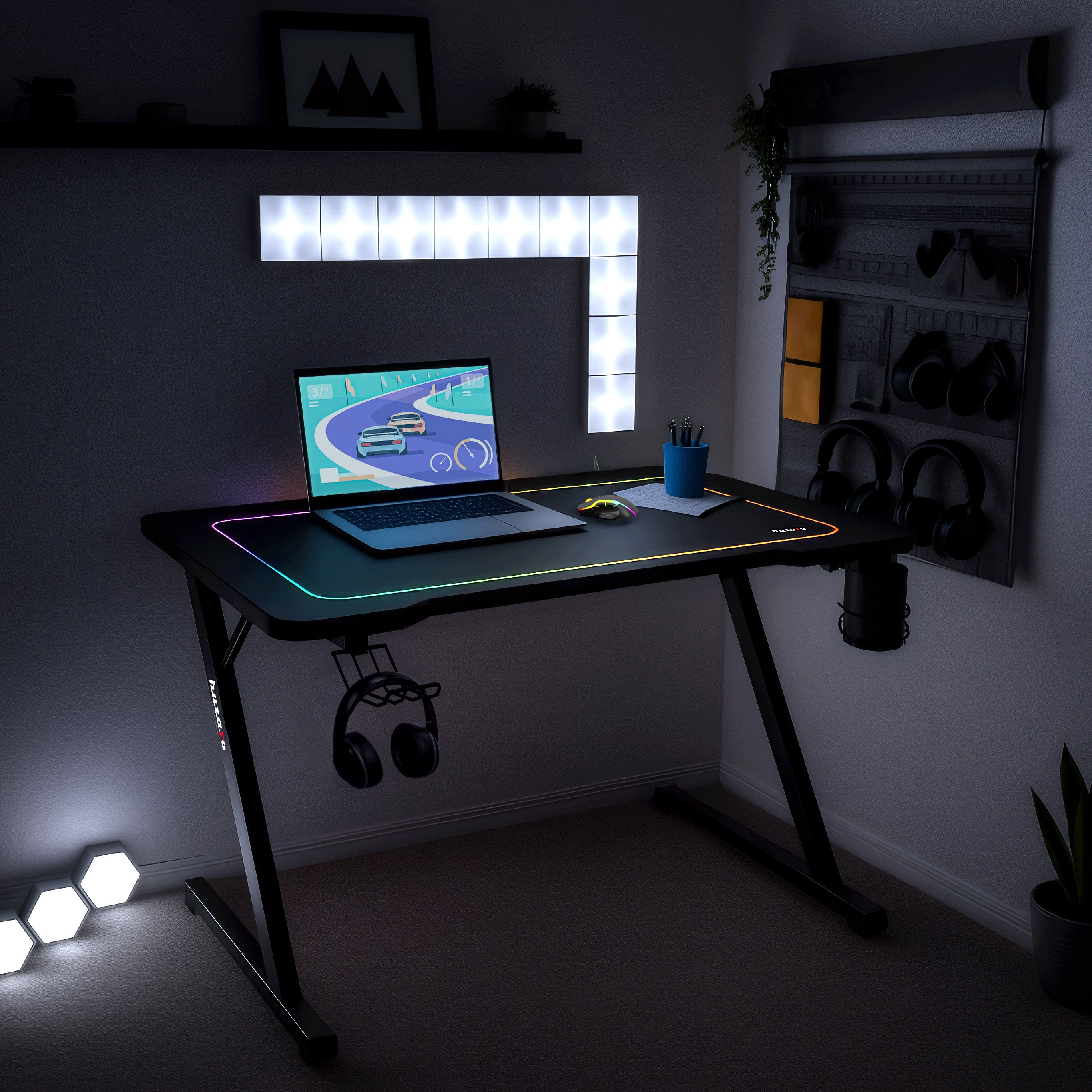 Escritorio para videojuegos Huzaro Hero 1.8 Black de 100 cm