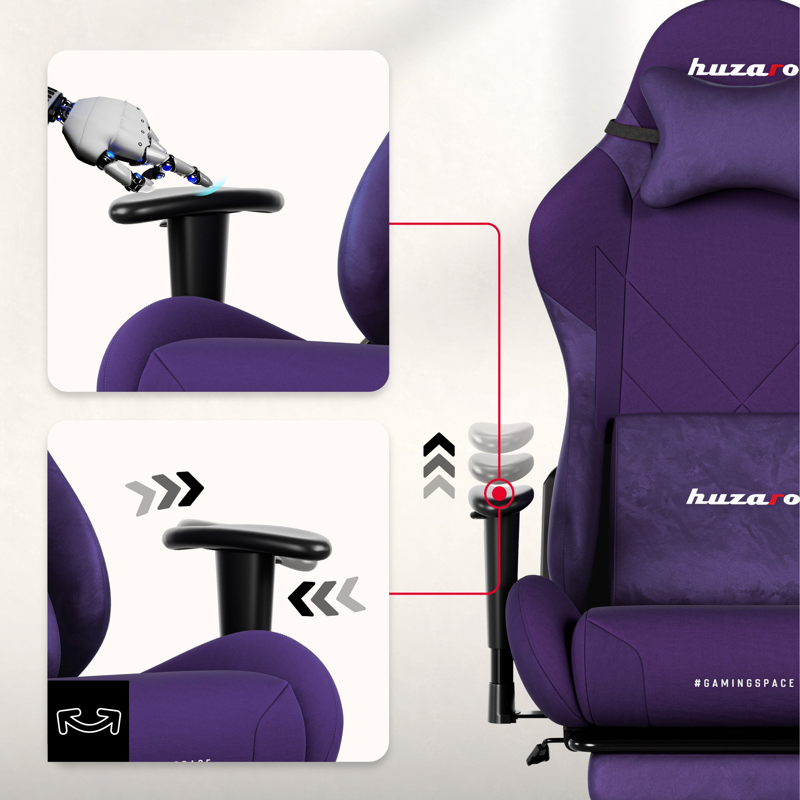Sillón gaming Huzaro Force 5.7 Purple