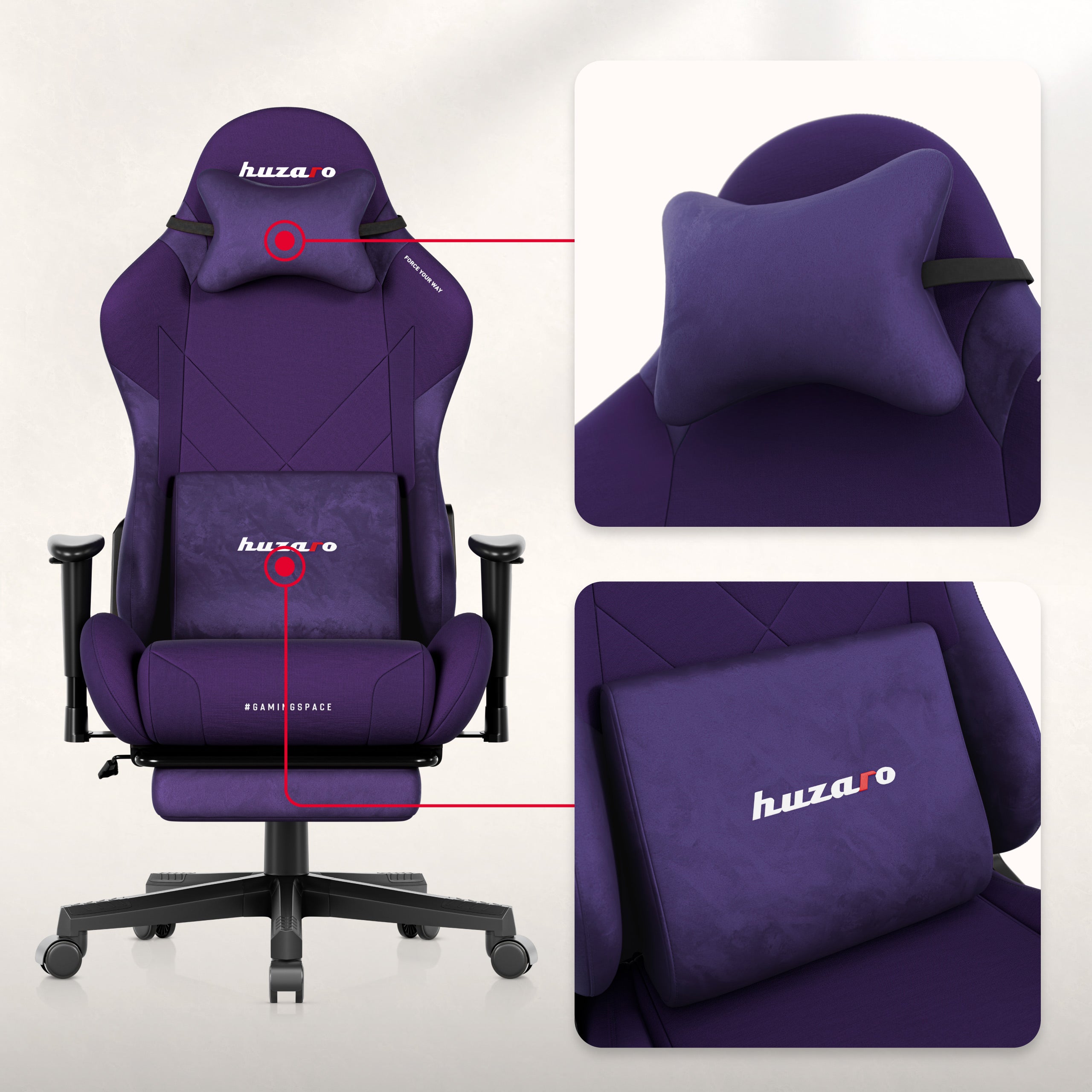 Sillón gaming Huzaro Force 5.7 Purple