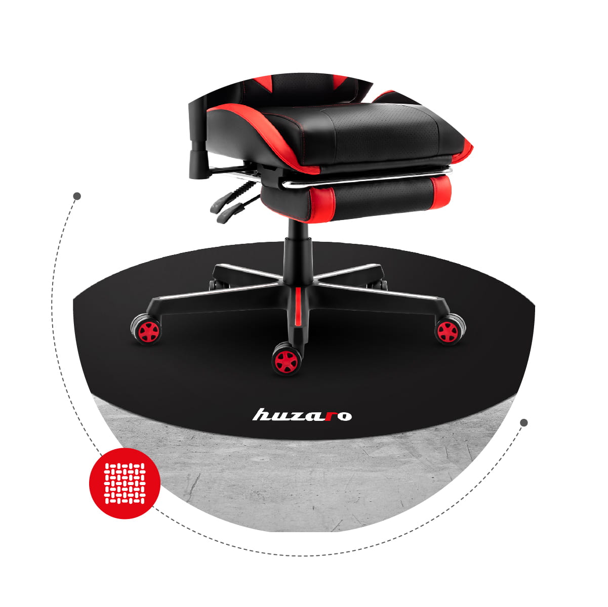 Alfombrilla para gaming para sillón Huzaro FloorMat 3.0