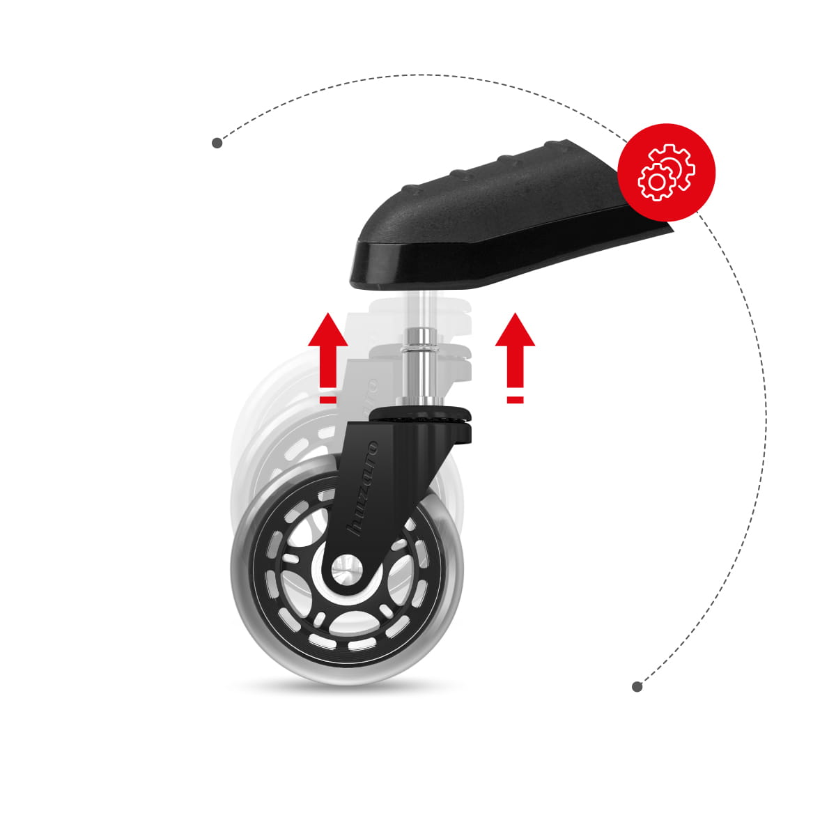 Ruedas para sillón Casters 2.0 Black