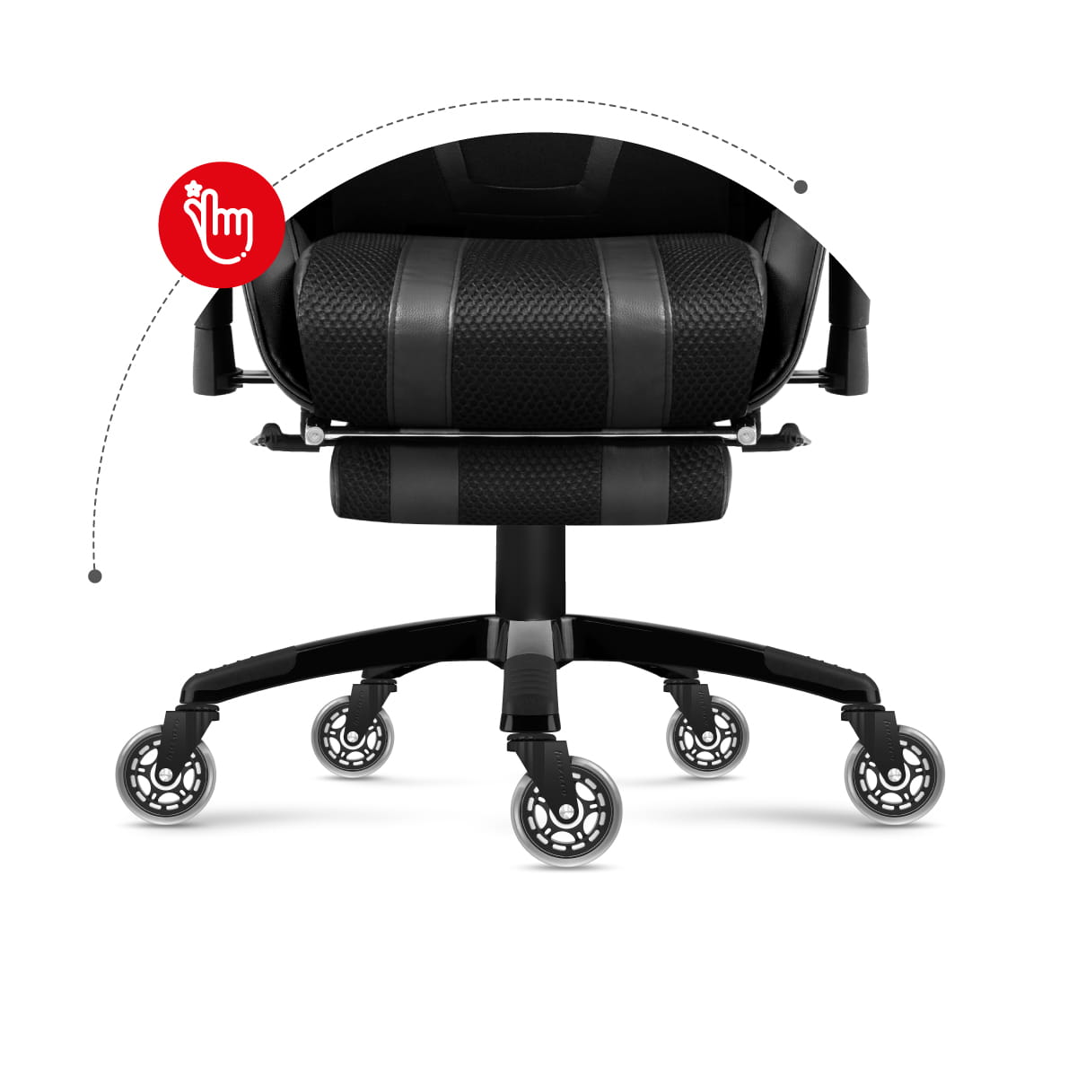 Ruedas para sillón Casters 2.0 Black