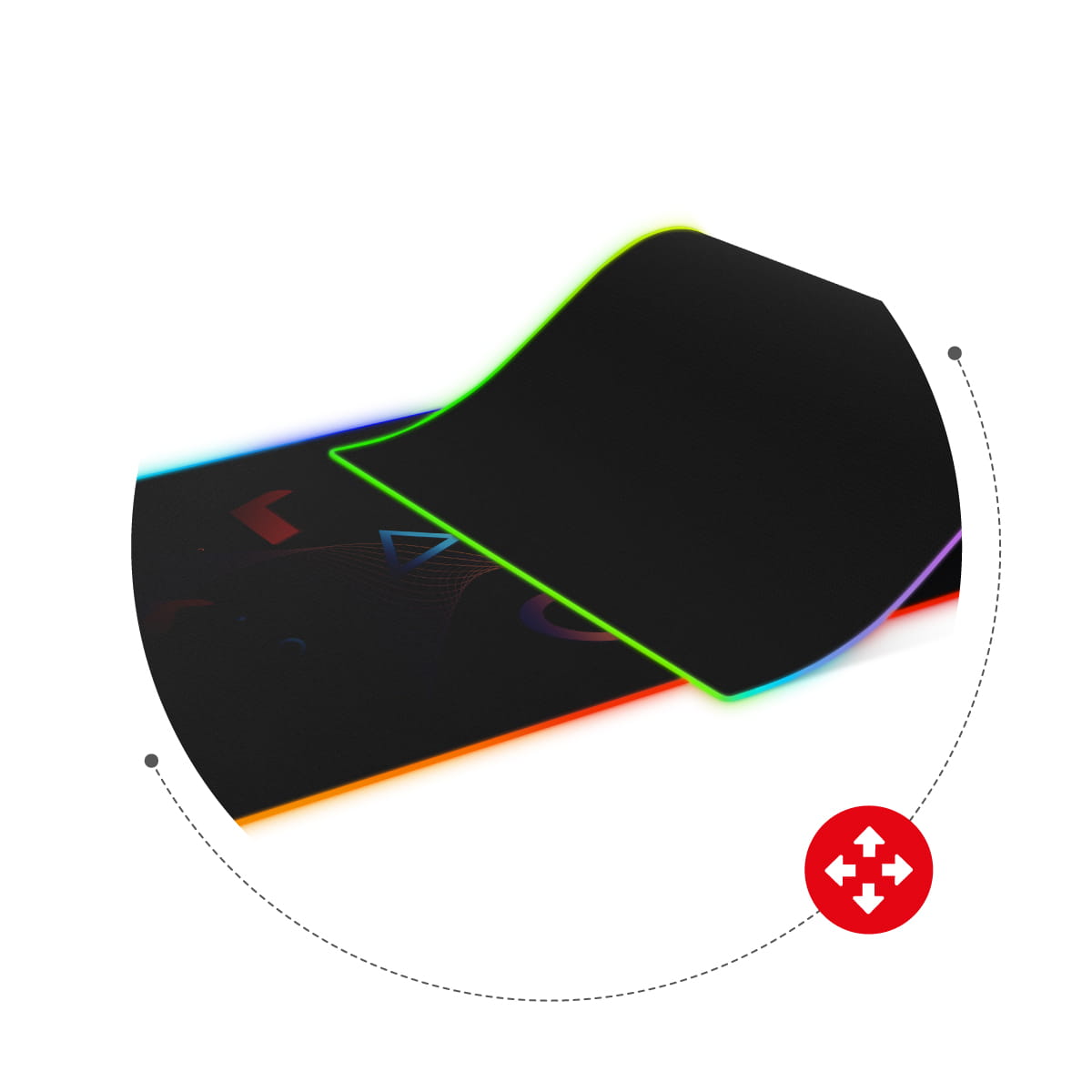 Alfombrilla para gaming Huzaro RGB Design