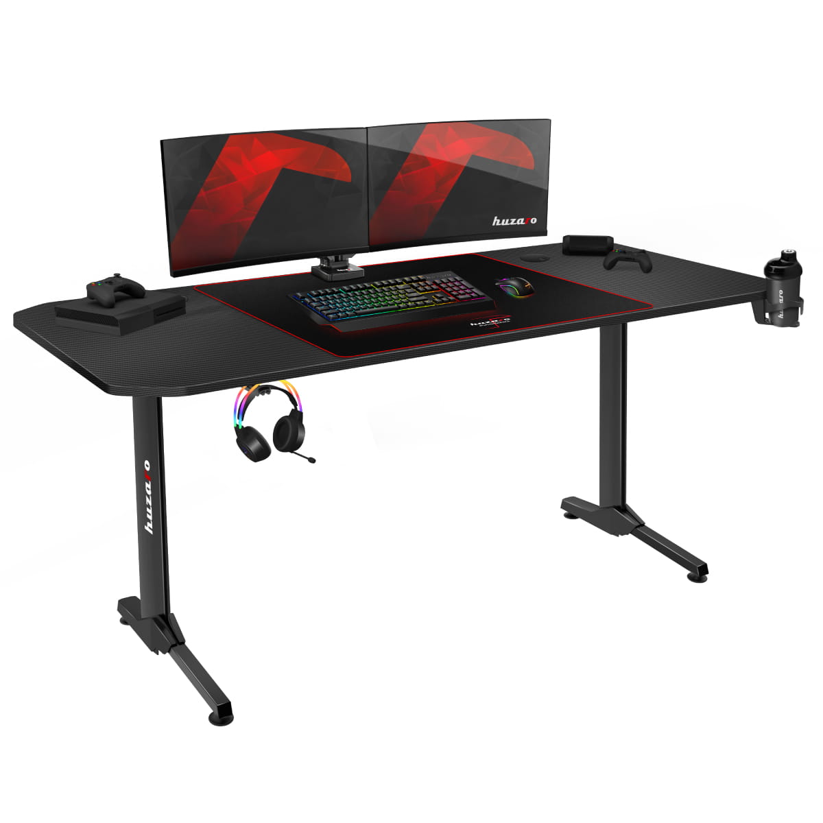 Escritorio para videojuegos Huzaro Hero 4.7 Black de 160 cm