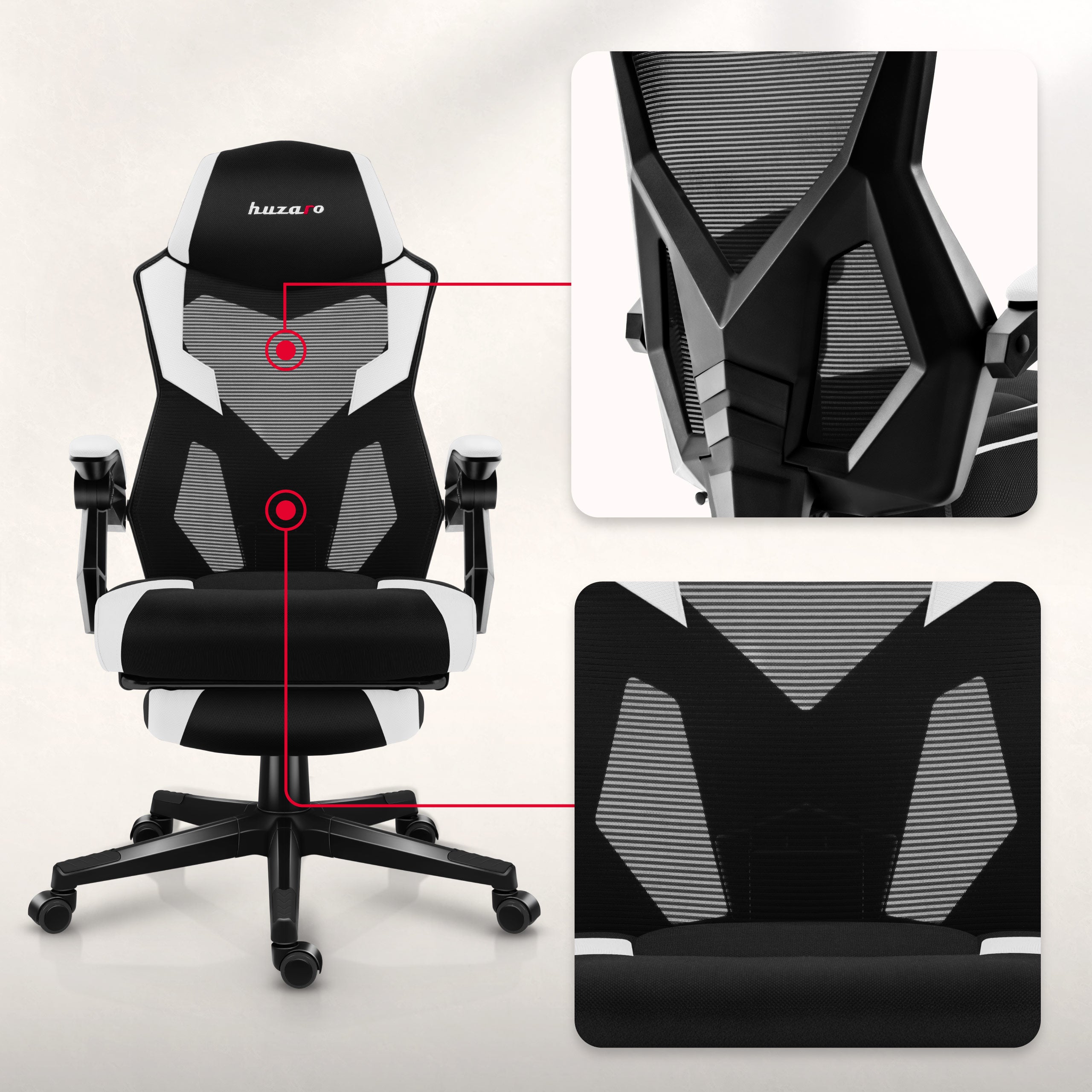 Sillón gaming Huzaro Combat 3.1 Blanco