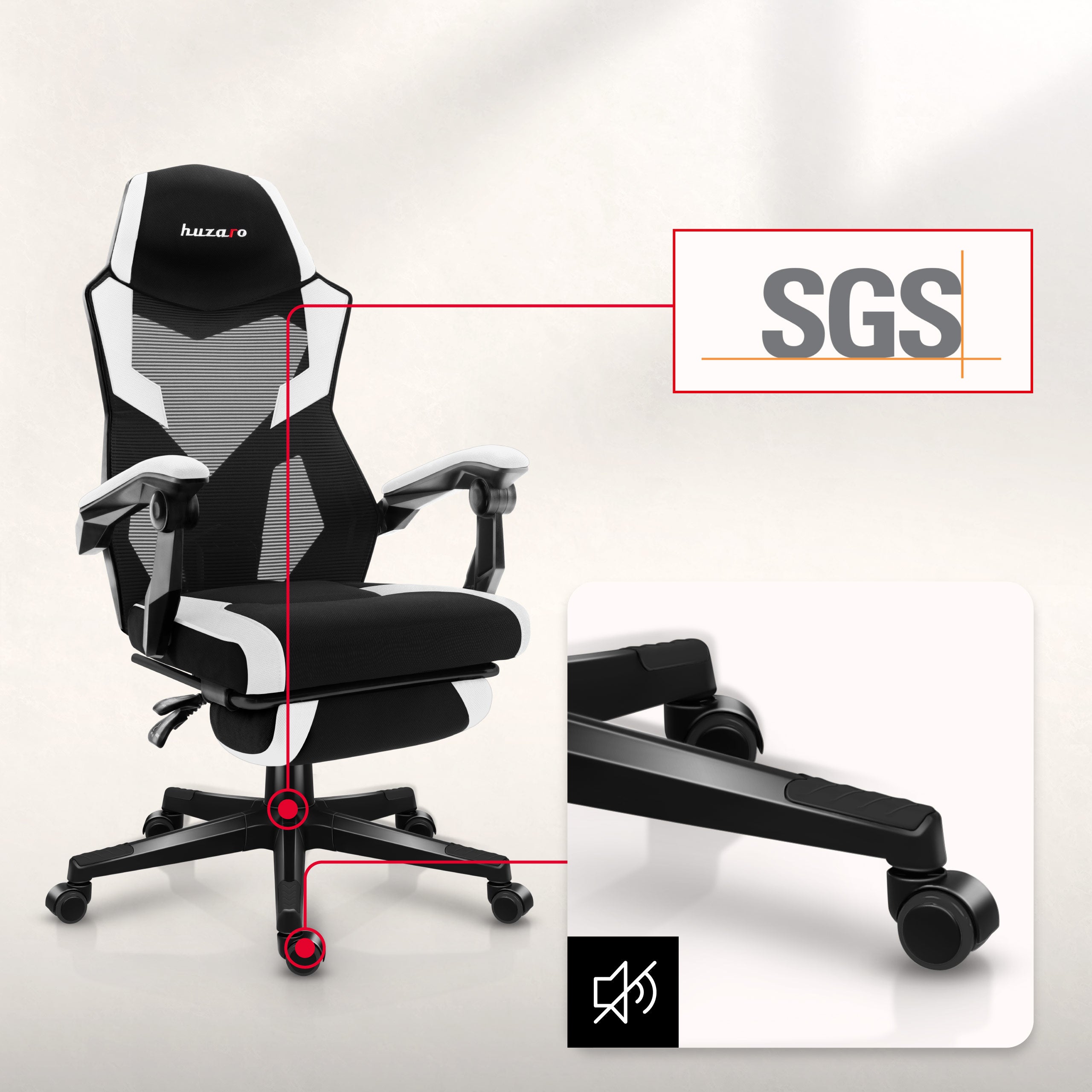 Sillón gaming Huzaro Combat 3.1 Blanco