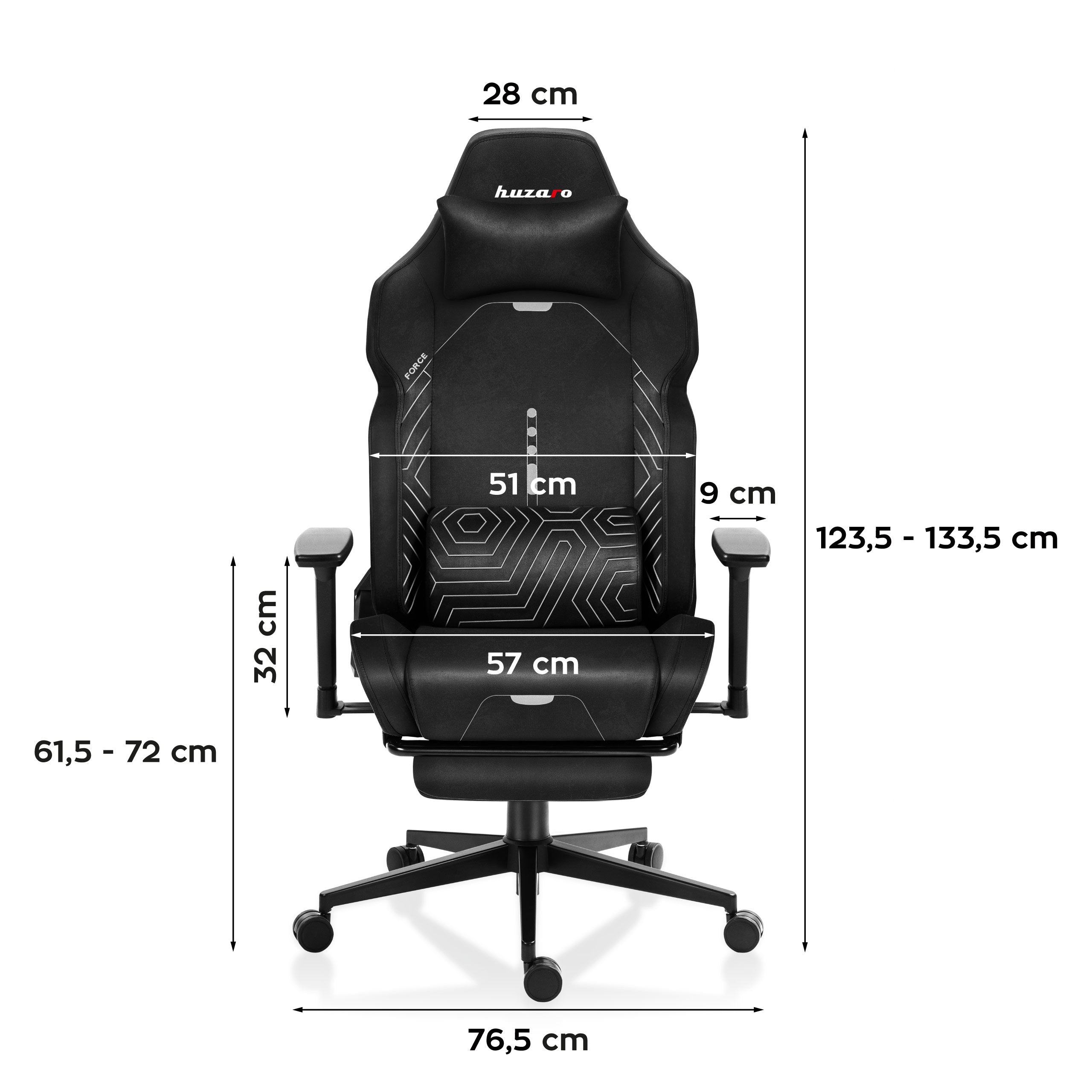 Sillón gaming HUZARO FORCE 8.1 Negro