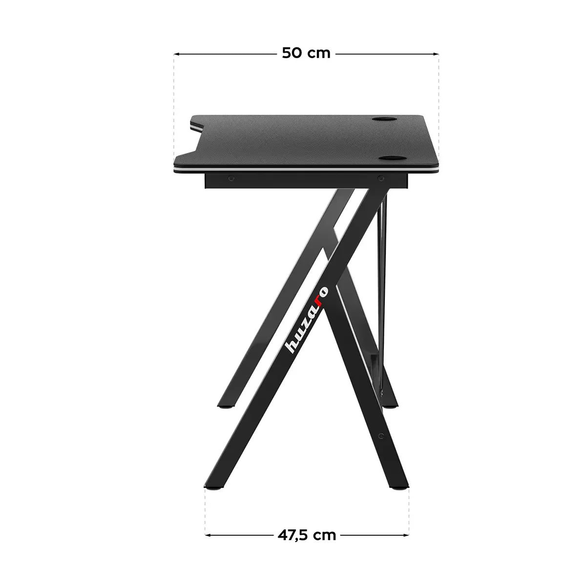 Escritorio para videojuegos Huzaro Hero 1.4 Black de 100 cm