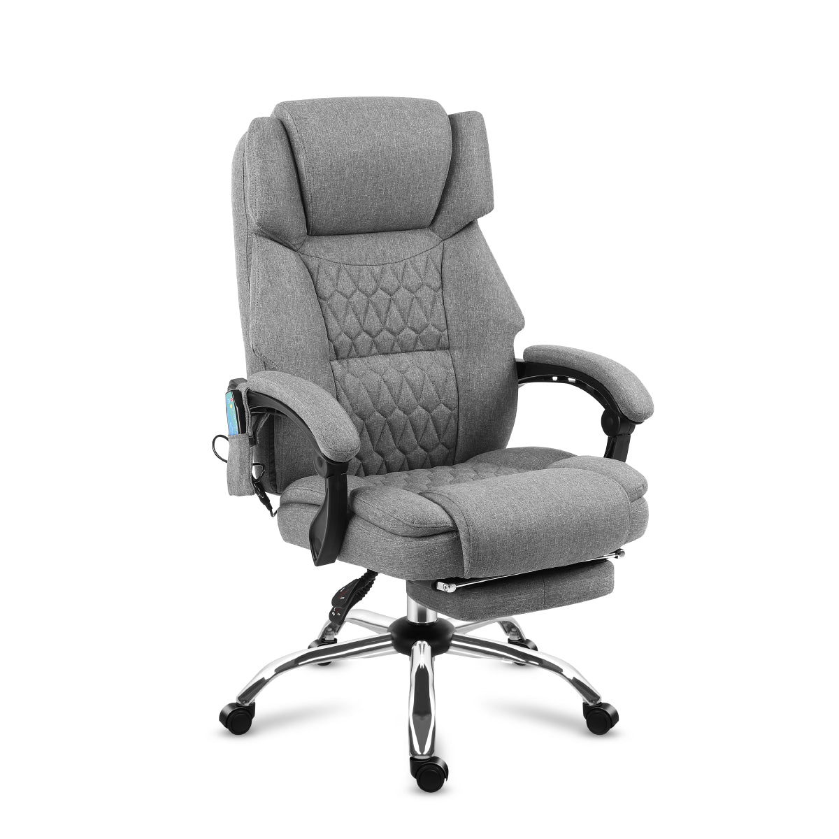 Sillón de oficina con función de masaje y reposapiés Mark Adler Boss 6.0 Grey