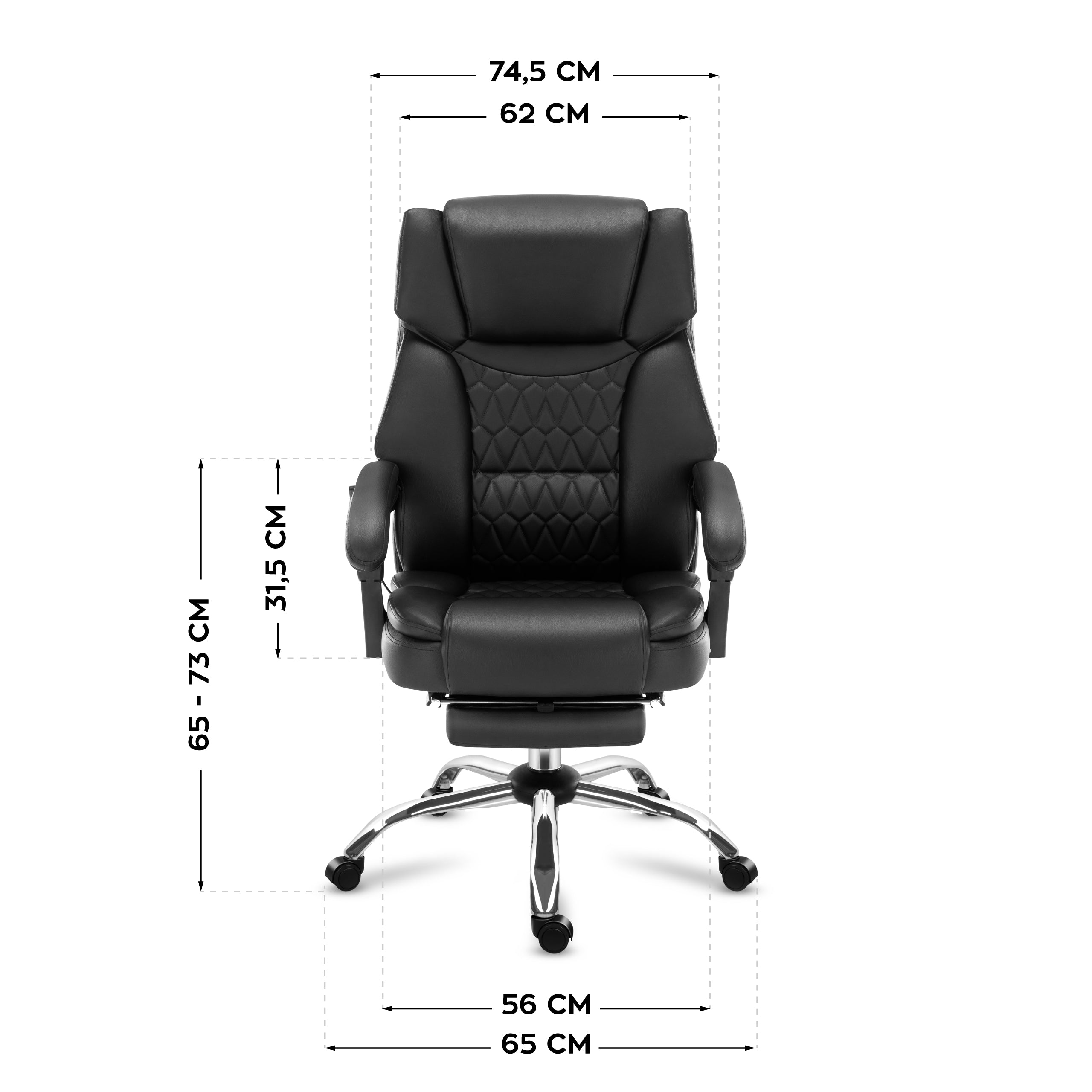 Sillón de oficina con función de masaje y reposapiés Mark Adler Boss 6.0
