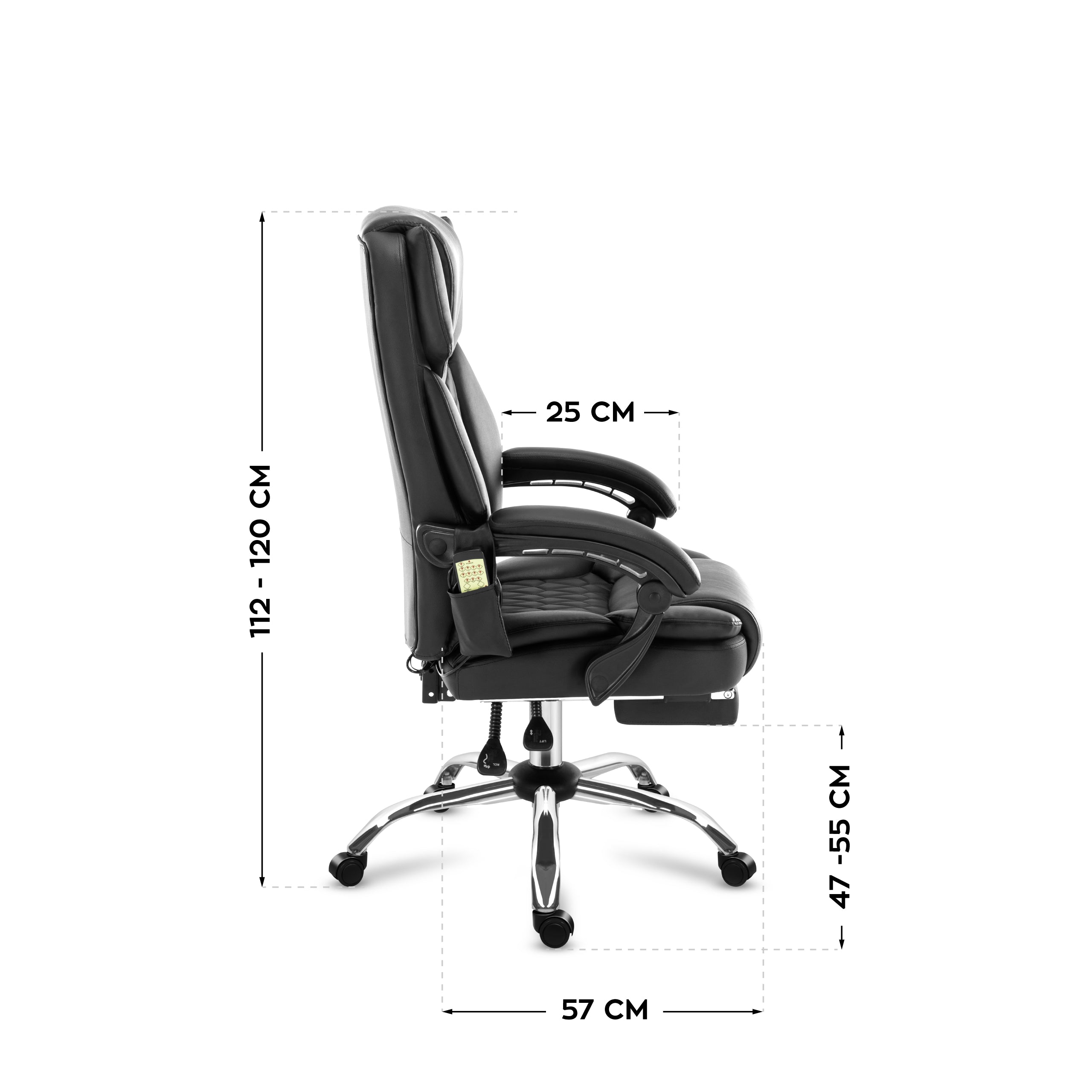 Sillón de oficina con función de masaje y reposapiés Mark Adler Boss 6.0