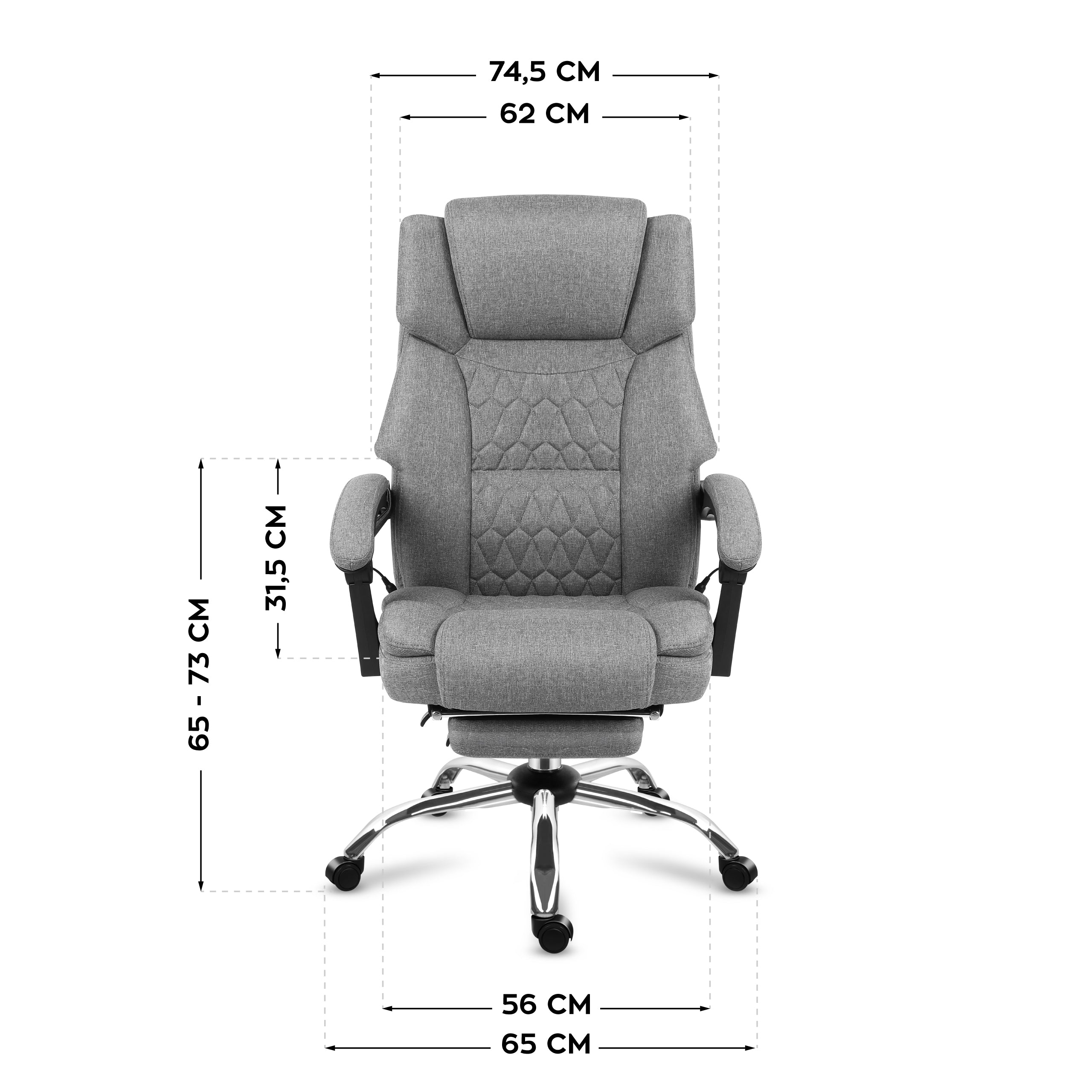 Sillón de oficina con función de masaje y reposapiés Mark Adler Boss 6.0 Grey