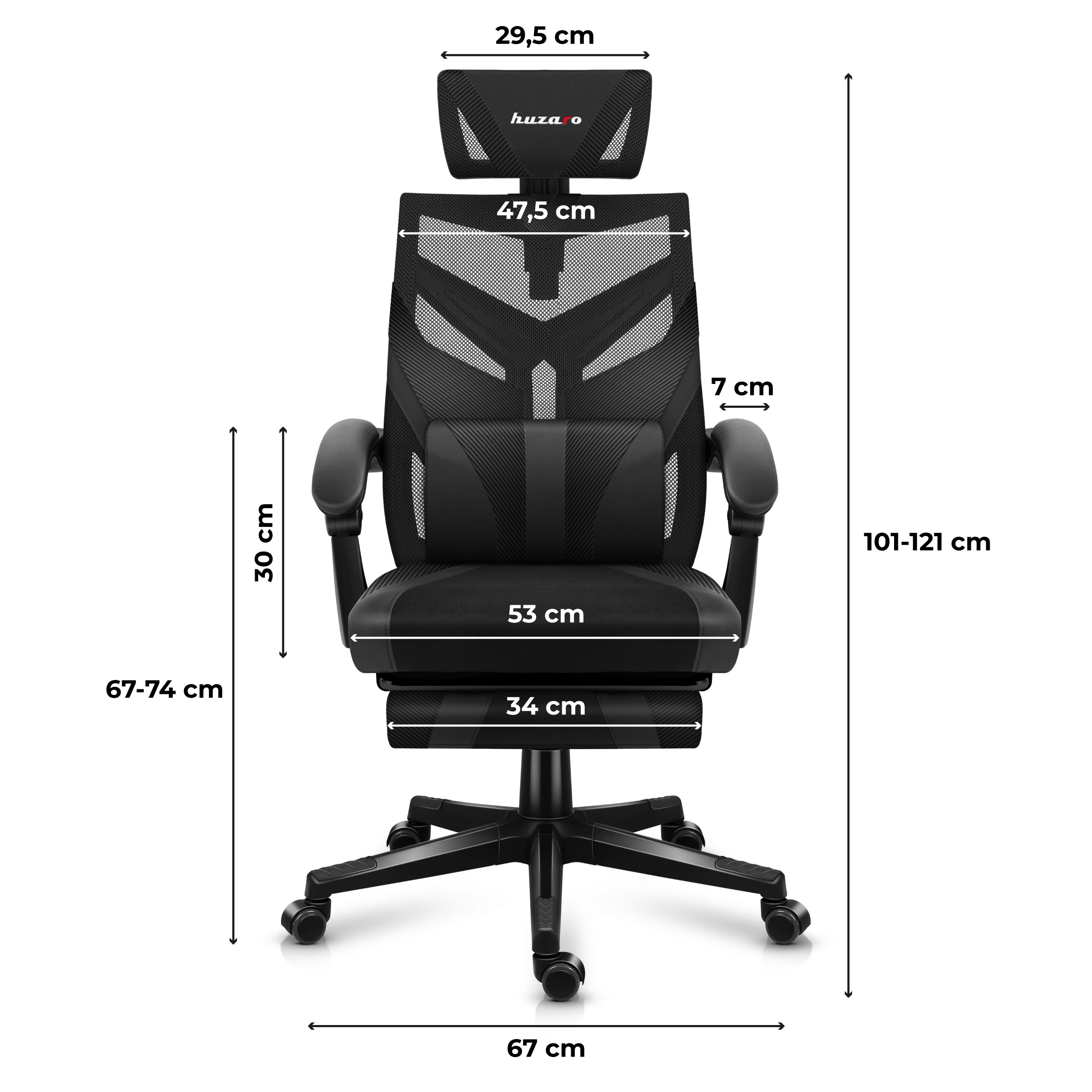 Sillón gaming HUZARO COMBAT 5.0 Negro