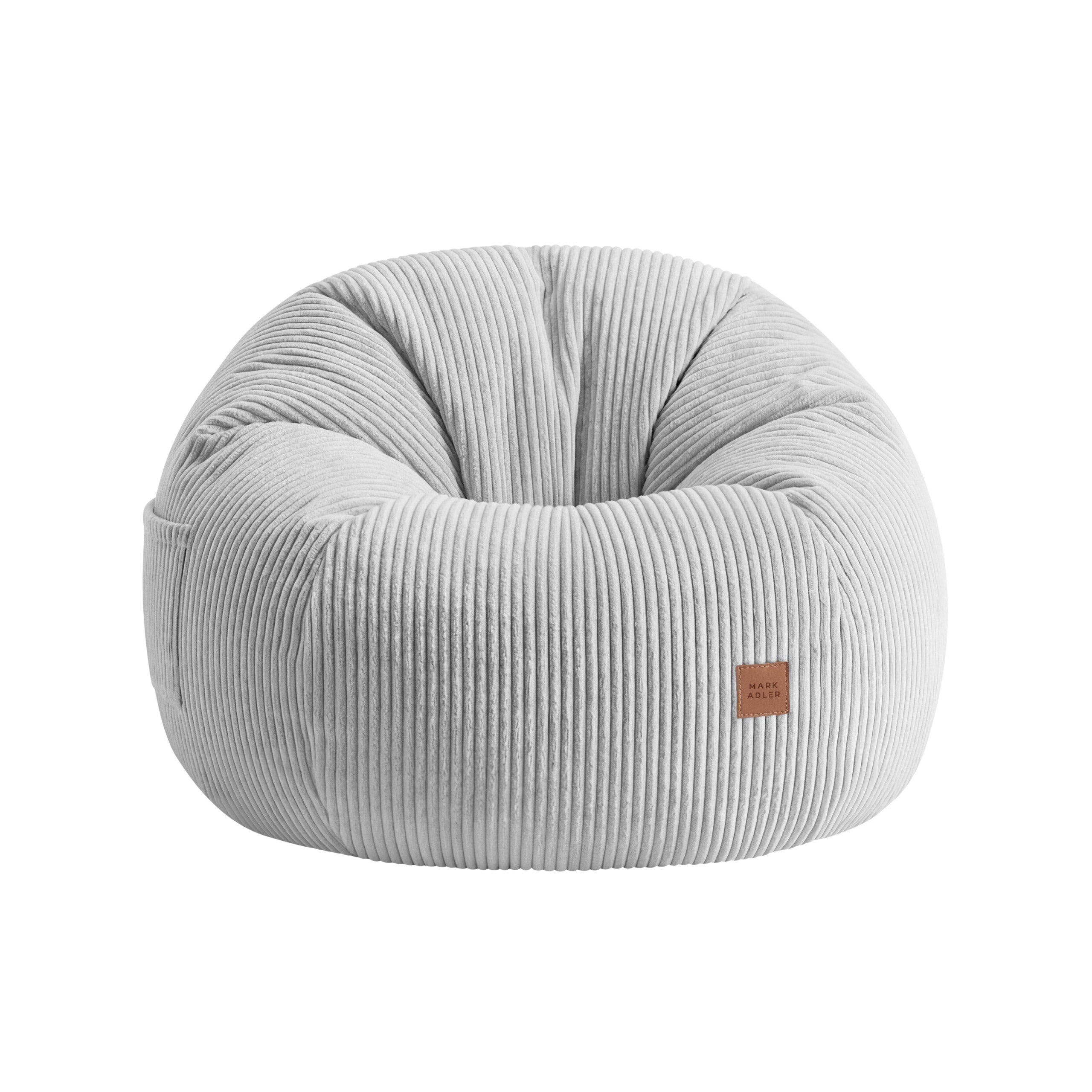 Sillón puf de pana con reposapiés Mark Adler Comfy 3.0 Grey