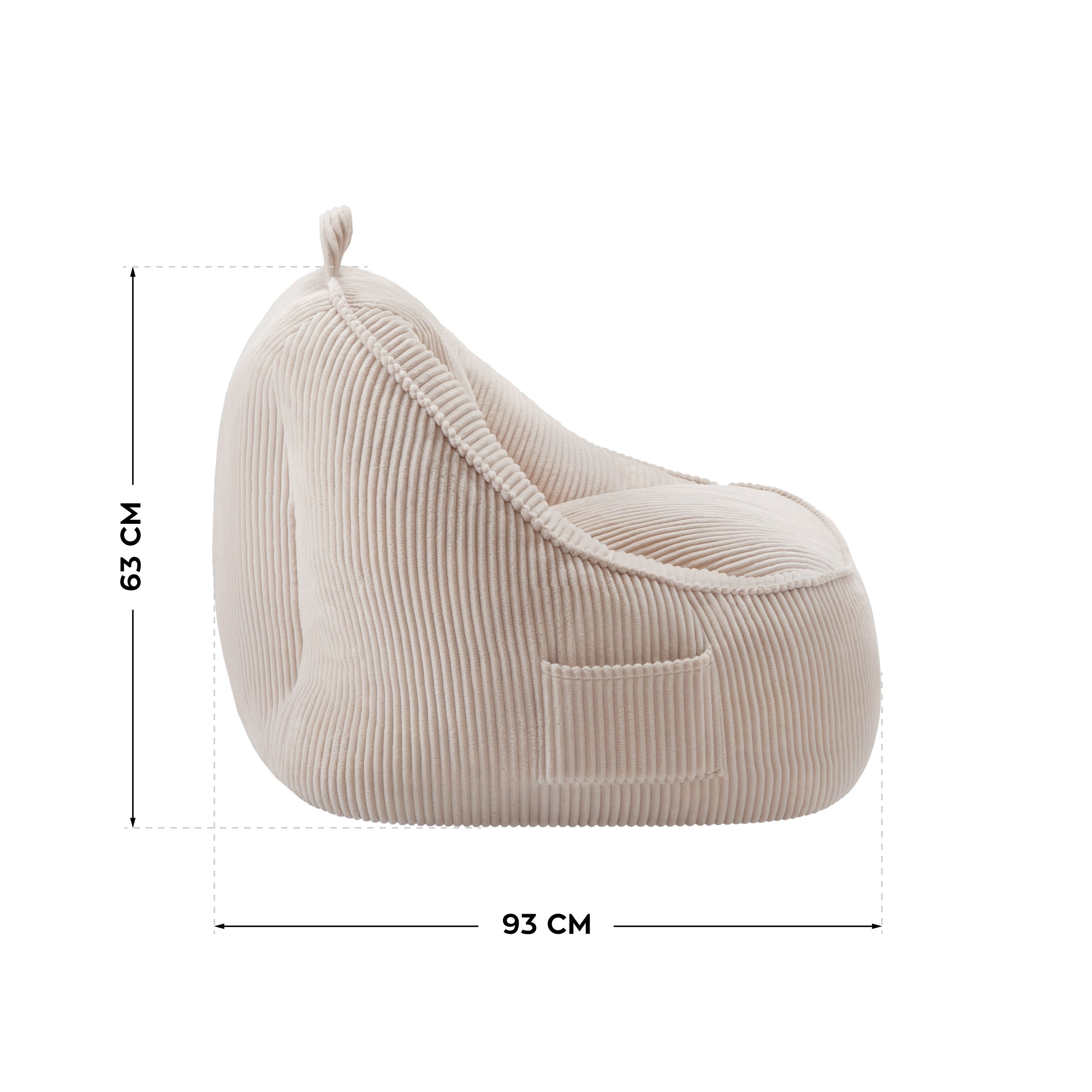Puf con respaldo de pana Mark Adler Comfy 4.0 Sage