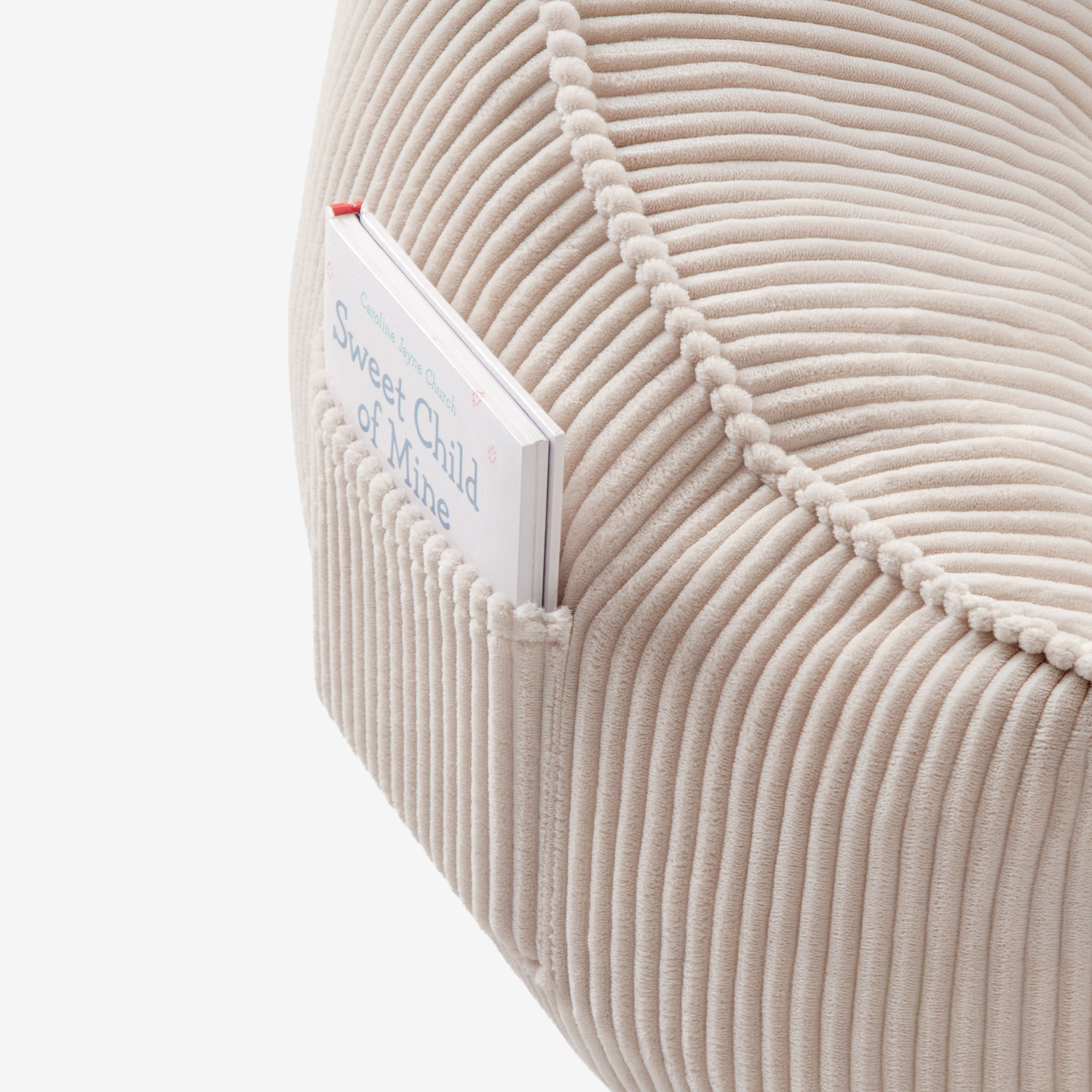 Puf con respaldo de pana Mark Adler Comfy 4.0 Beige