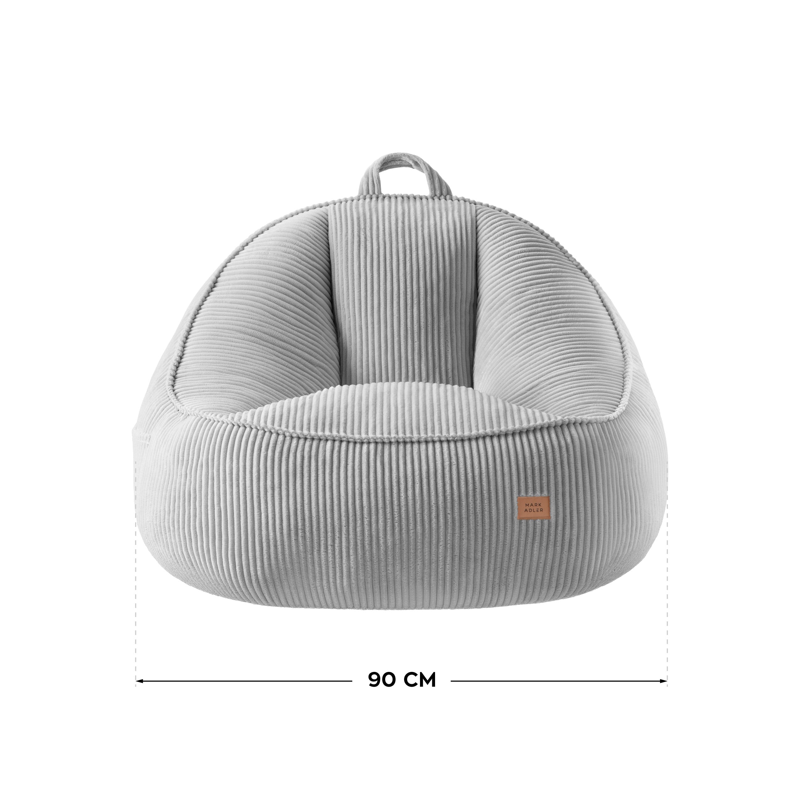 Puf con respaldo de pana Mark Adler Comfy 4.0 Grey