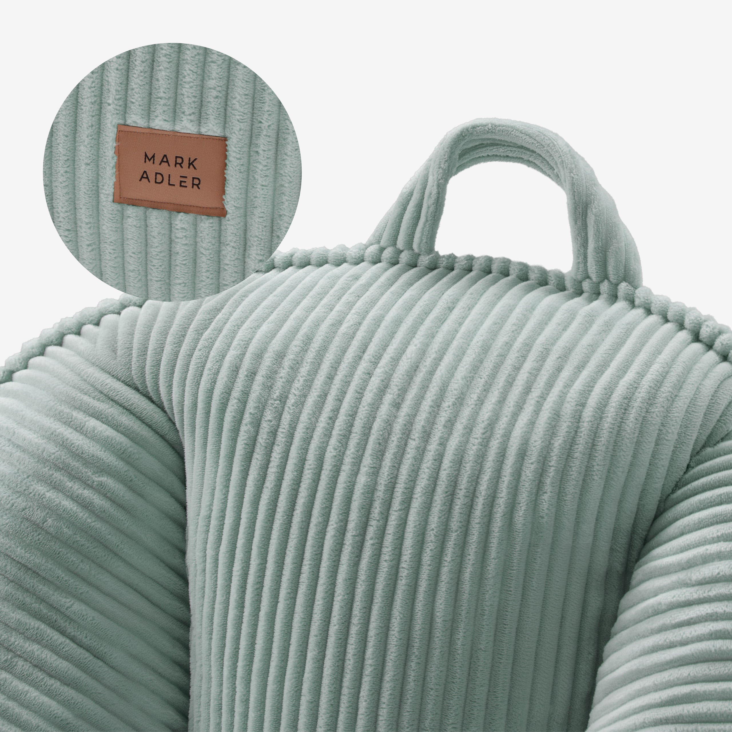 Puf con respaldo de pana Mark Adler Comfy 4.0 Sage