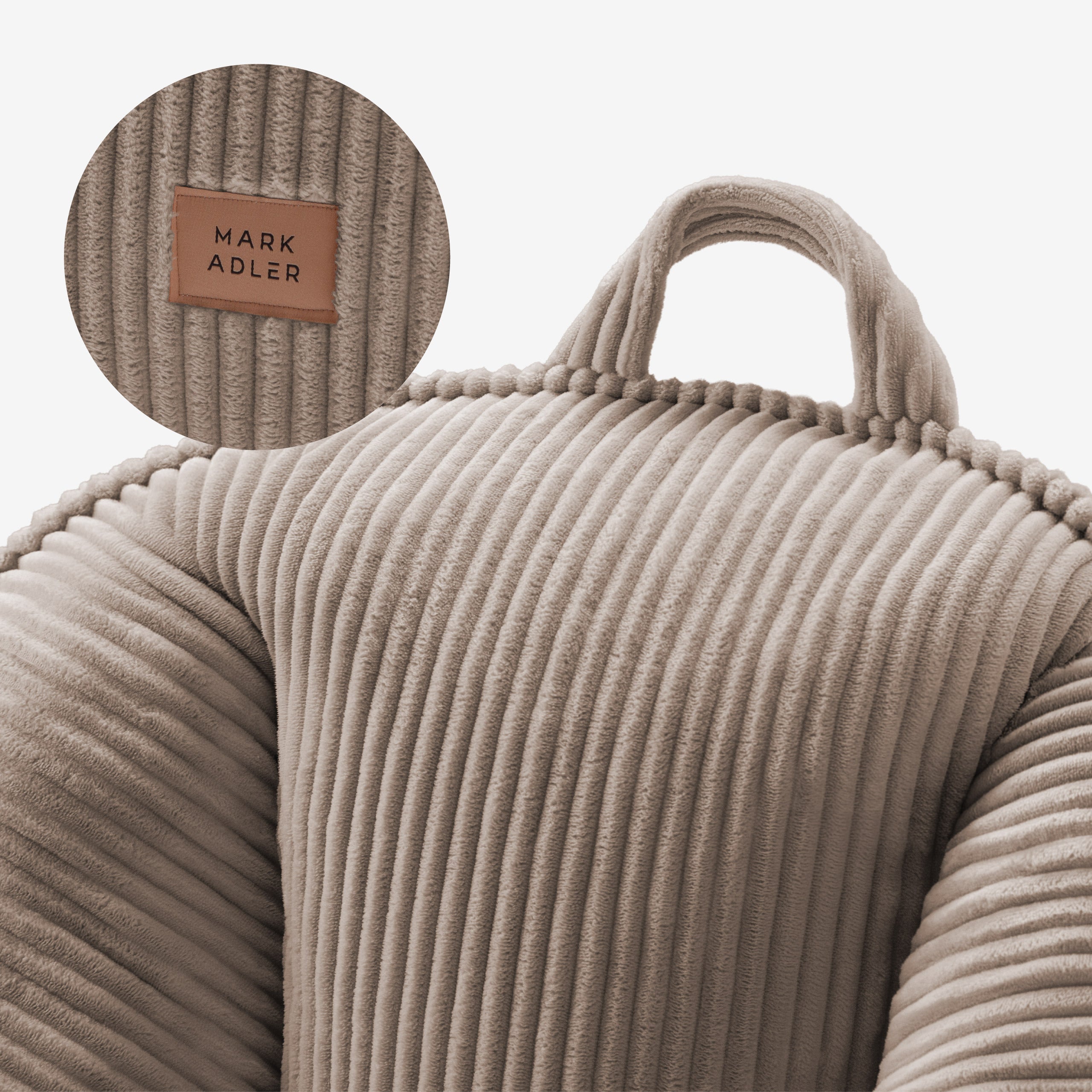 Puf con respaldo de pana Mark Adler Comfy 4.0 Taupe