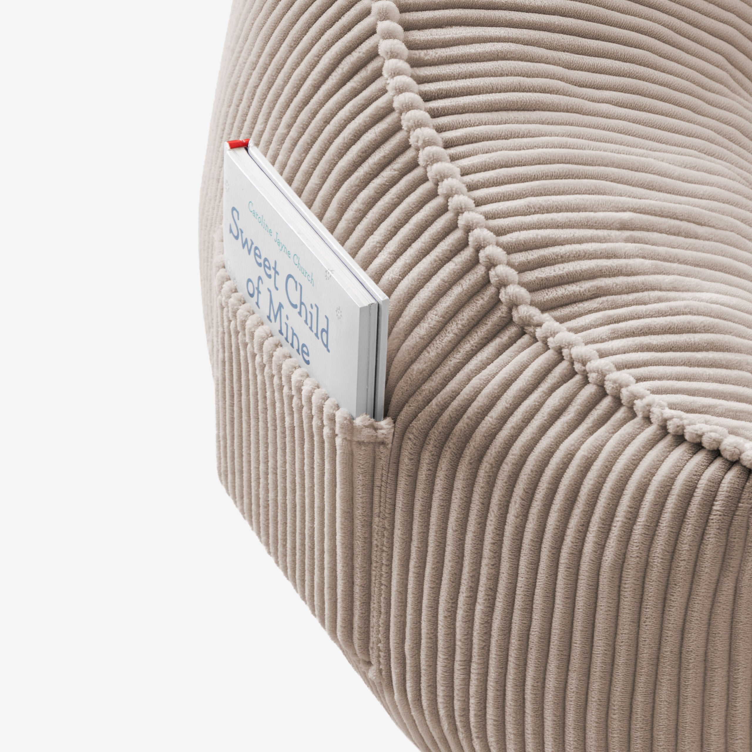 Puf con respaldo de pana Mark Adler Comfy 4.0 Taupe