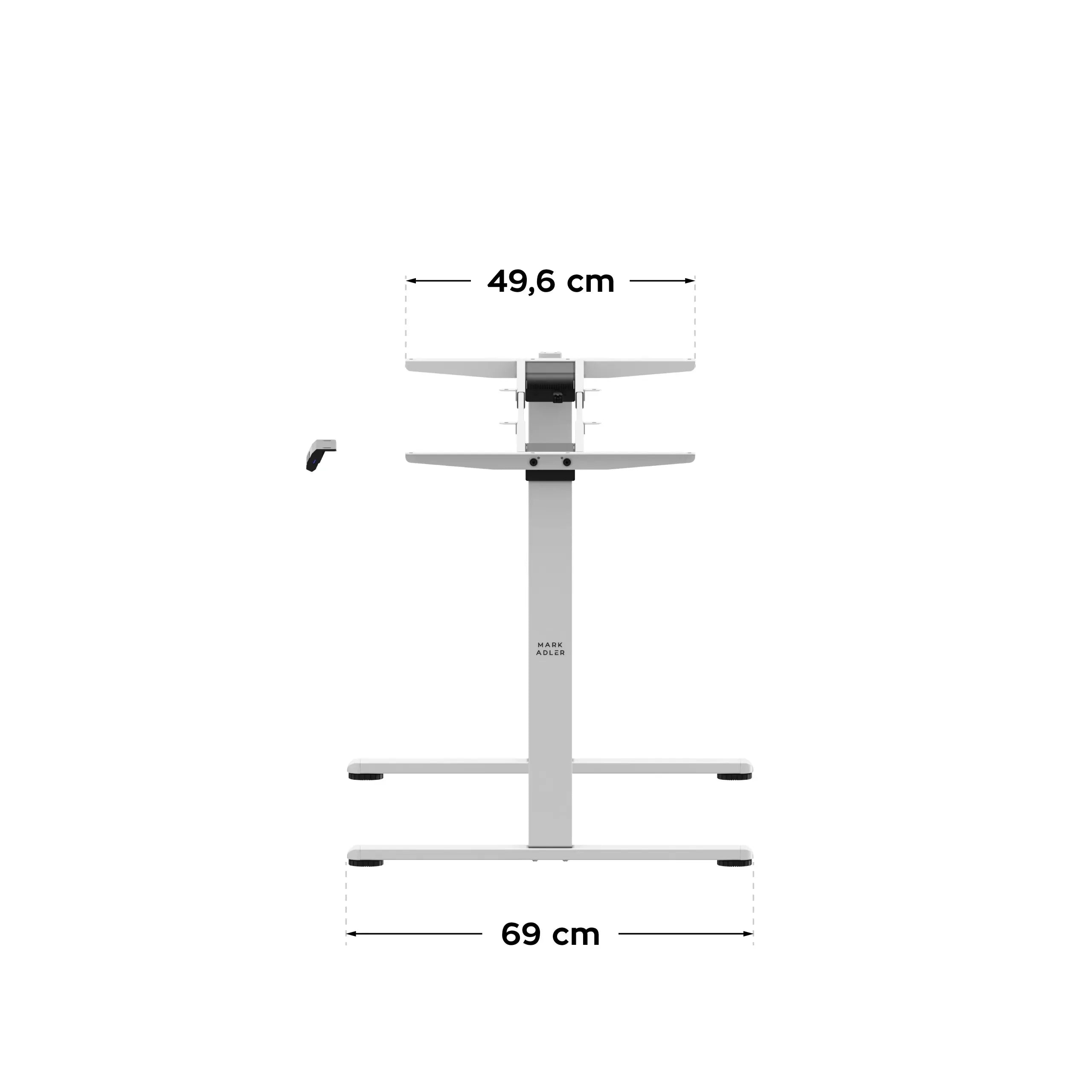 Estructura de escritorio eléctrica con dos motores Mark Adler Xeno 4.5 White