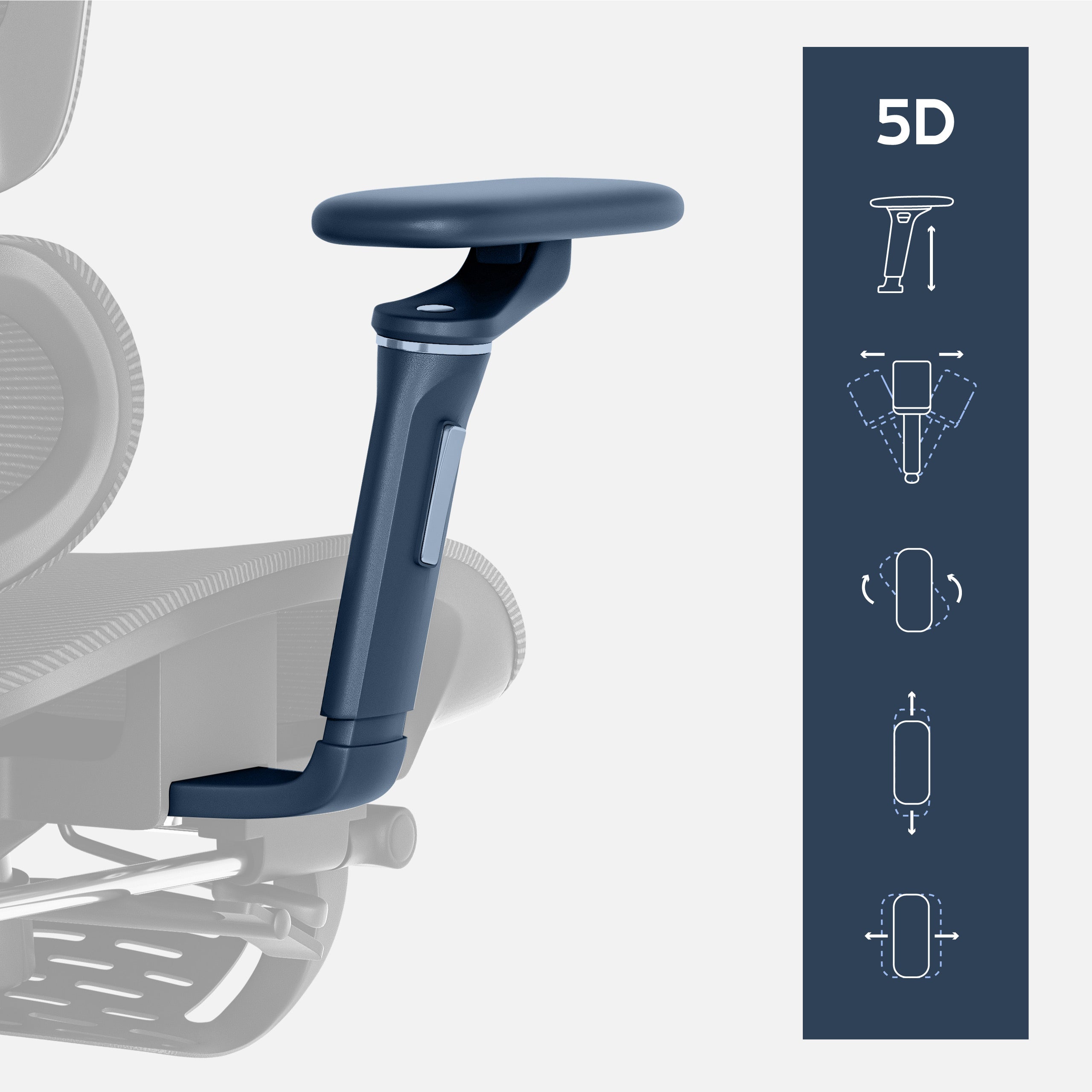 Reposabrazos con ajuste 5D