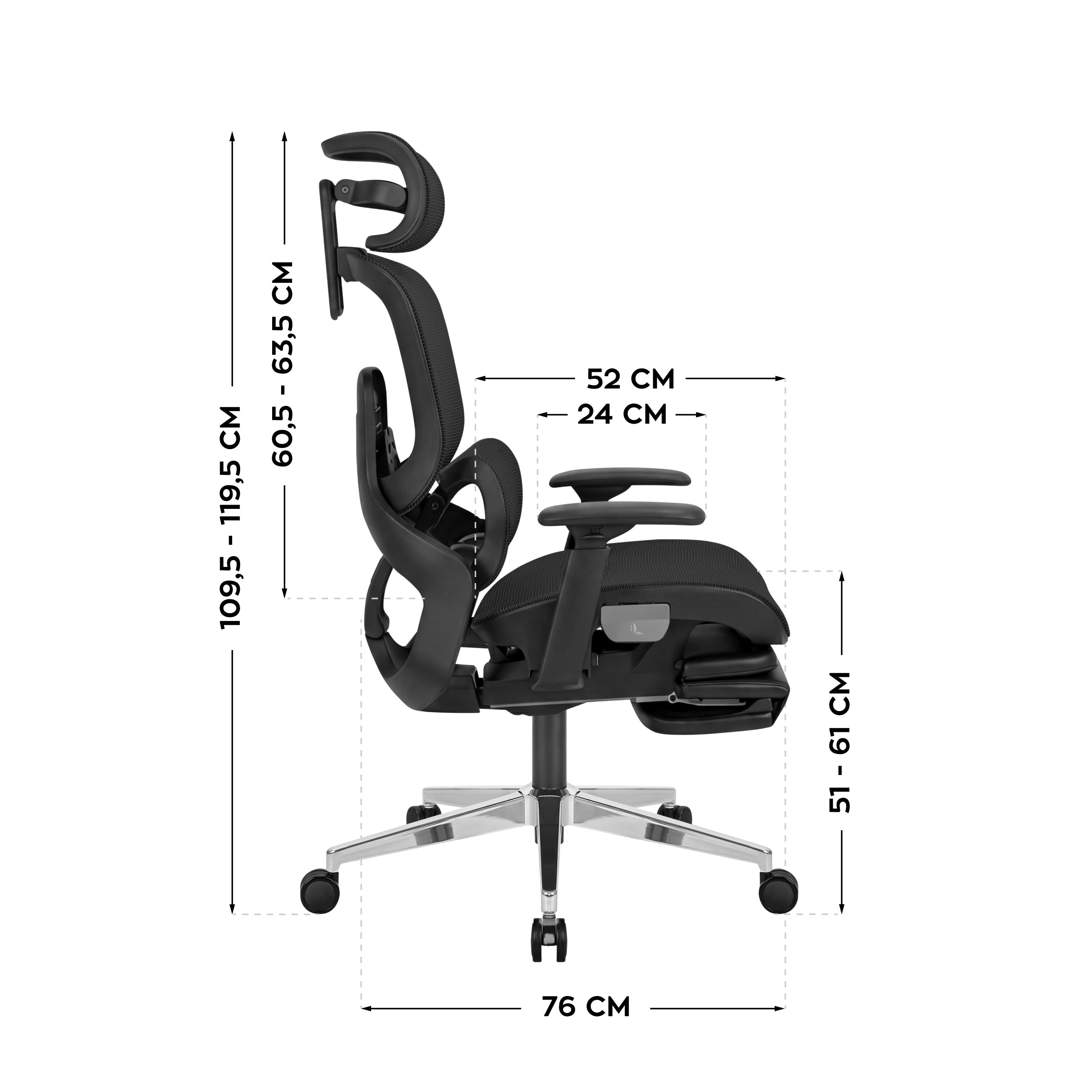 Sillón ergonómico con reposapiés Mark Adler Expert 9.3 Black