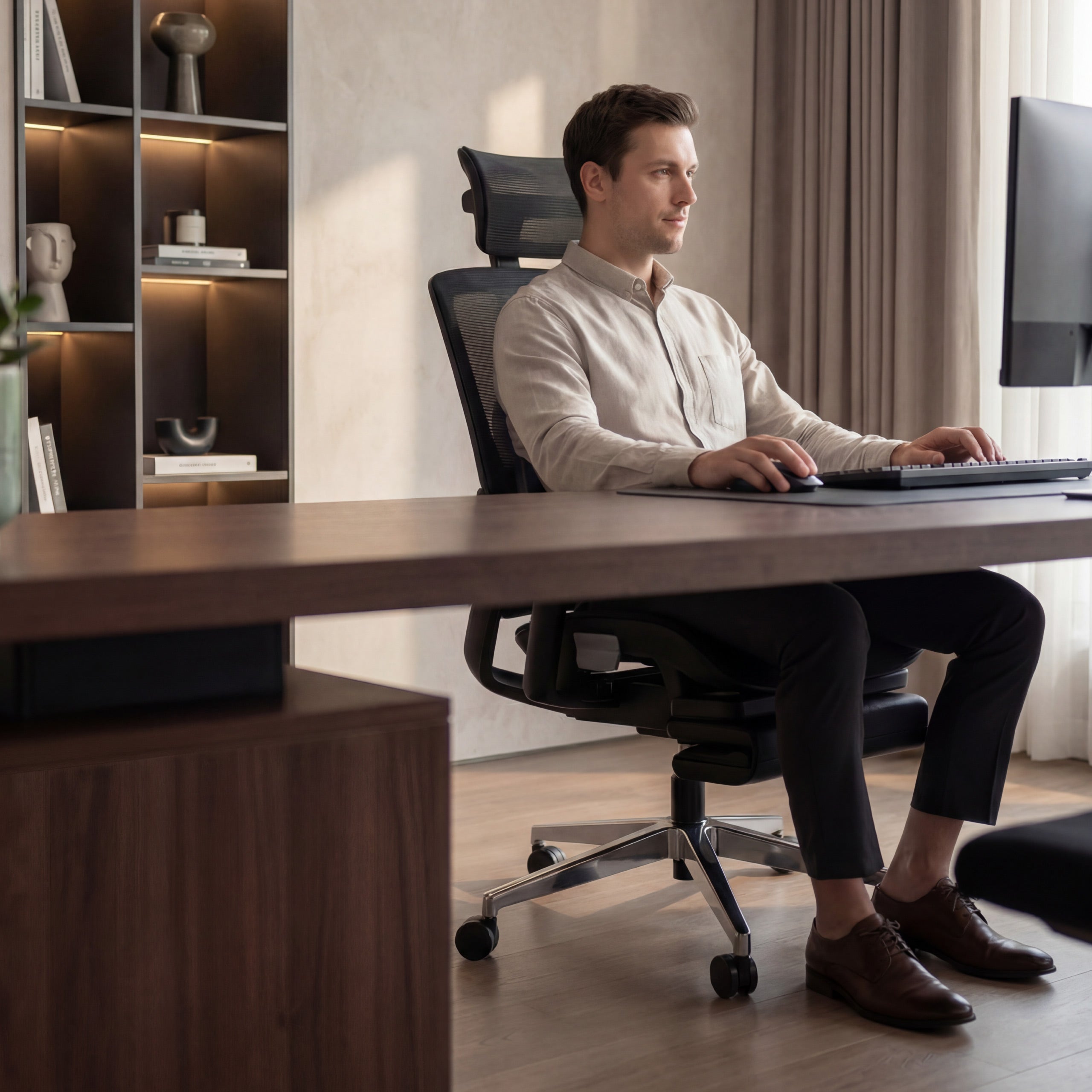 Sillón ergonómico con reposapiés Mark Adler Expert 9.3 Black