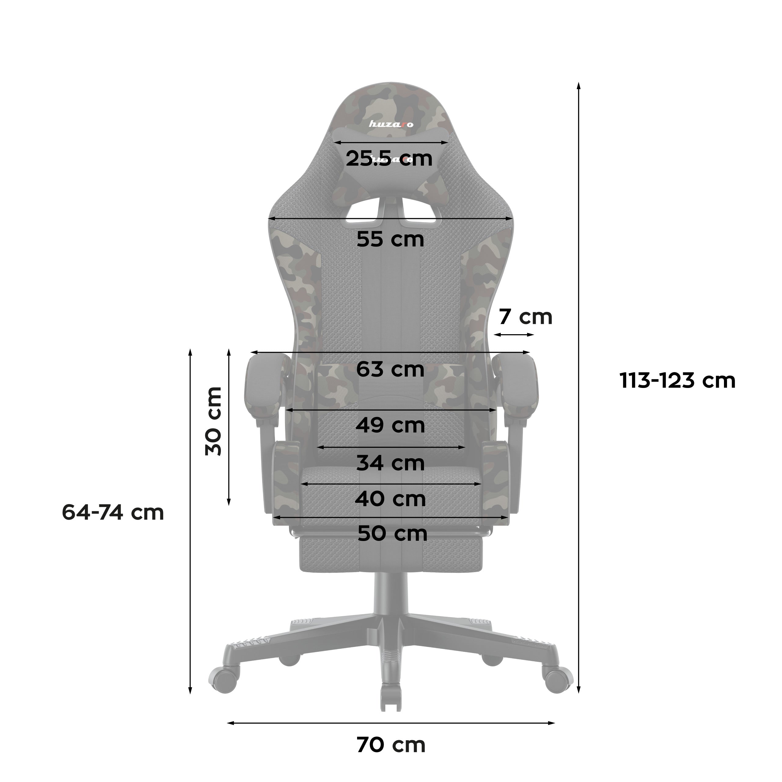 Sillón gaming Huzaro Force 4.7 Camo Mesh