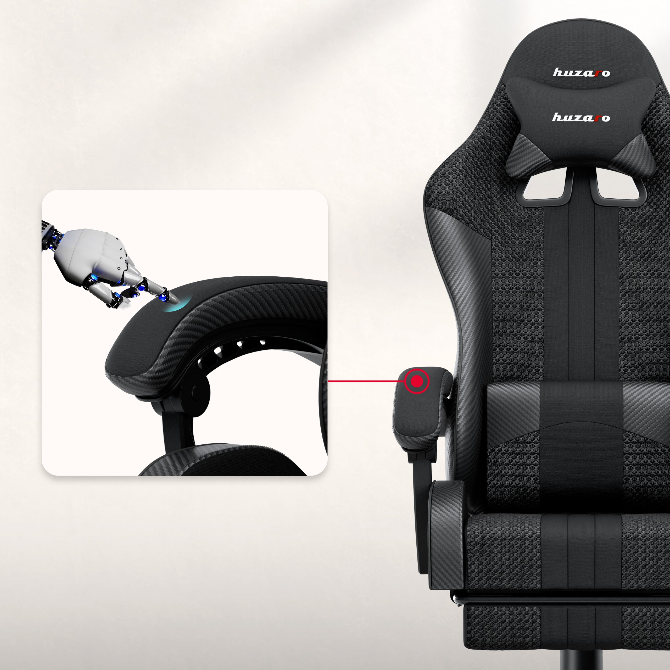 Sillón gaming HUZARO Force 4.7 Carbon Mesh
