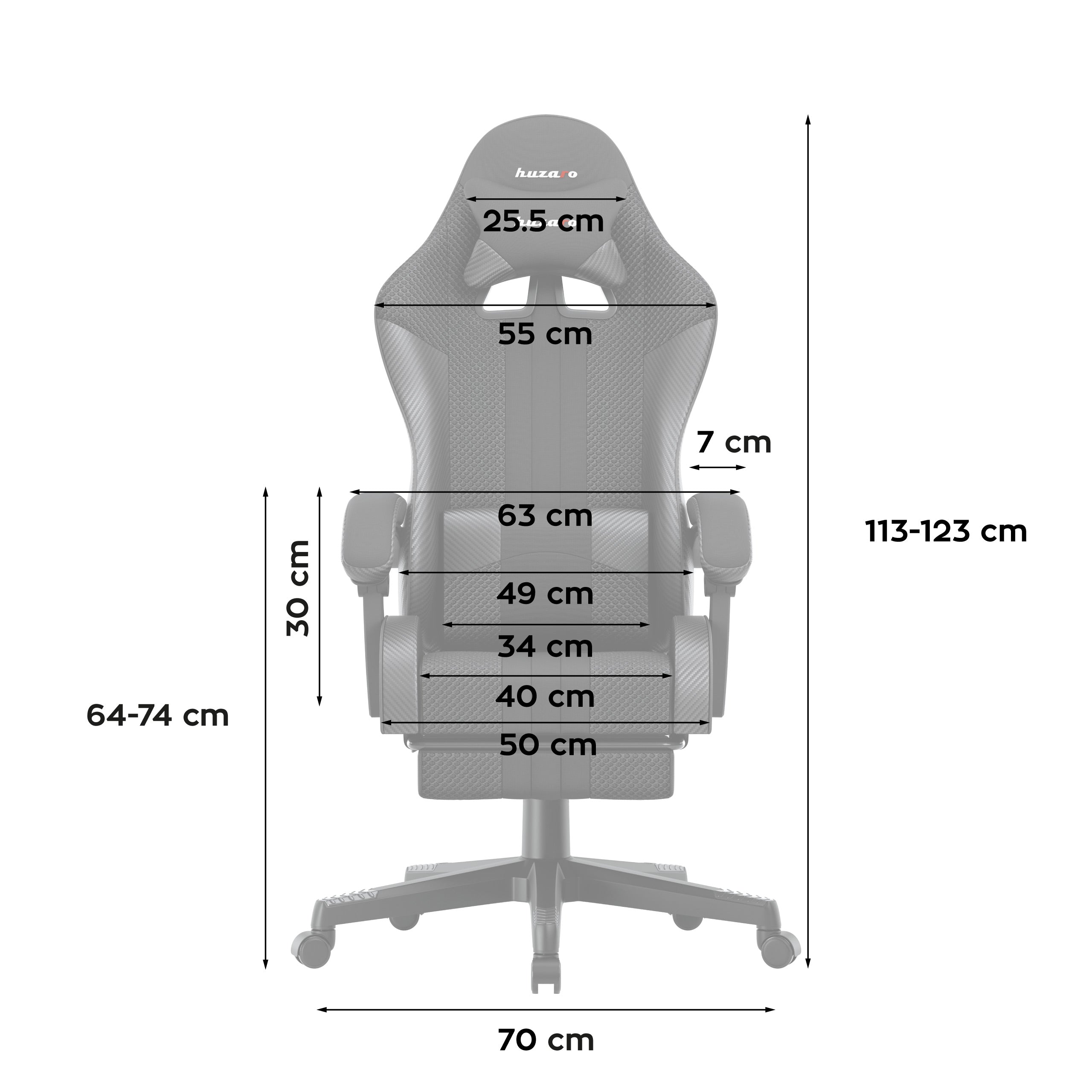 Sillón gaming HUZARO Force 4.7 Carbon Mesh