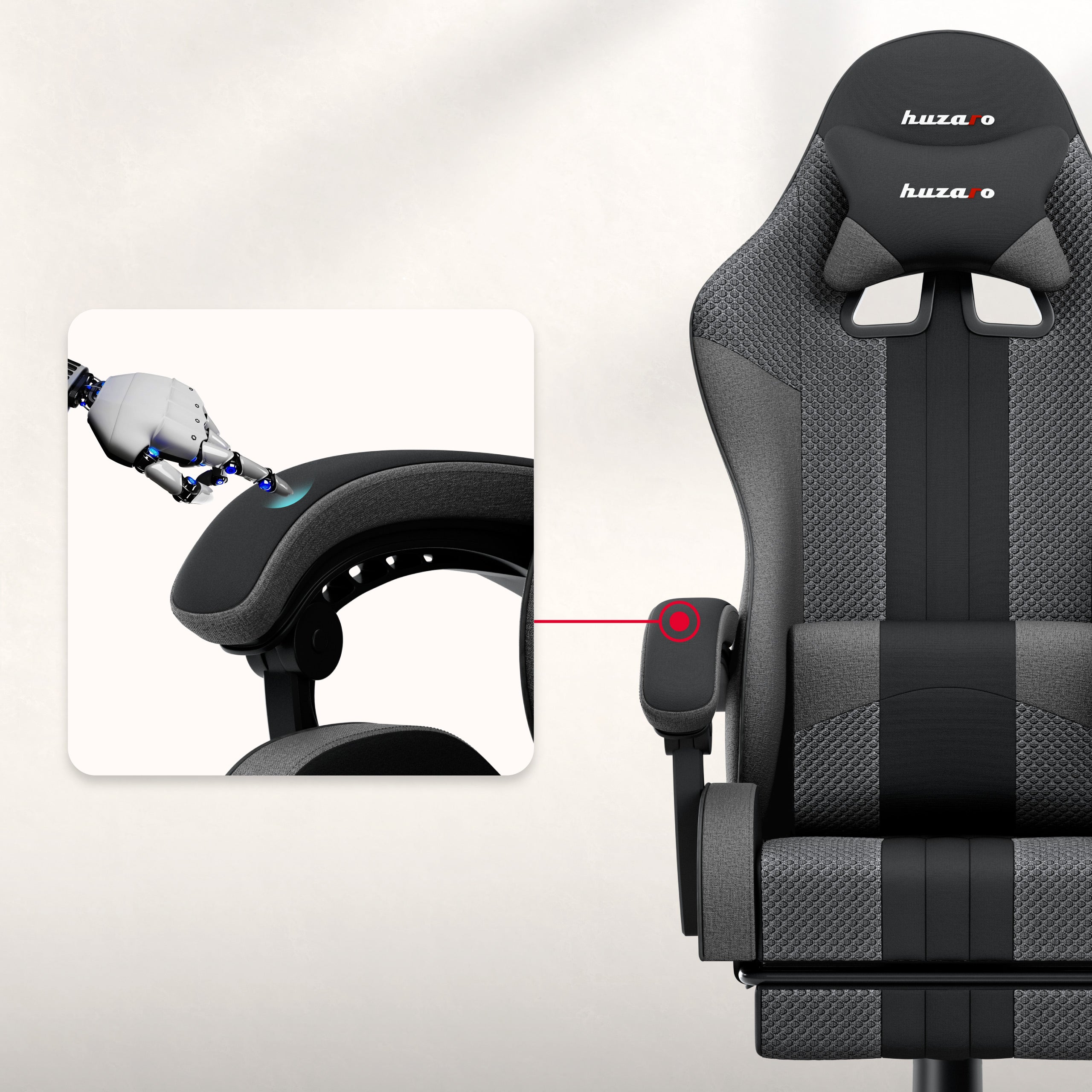 Sillón gaming Huzaro Force 4.7 Grey Mesh
