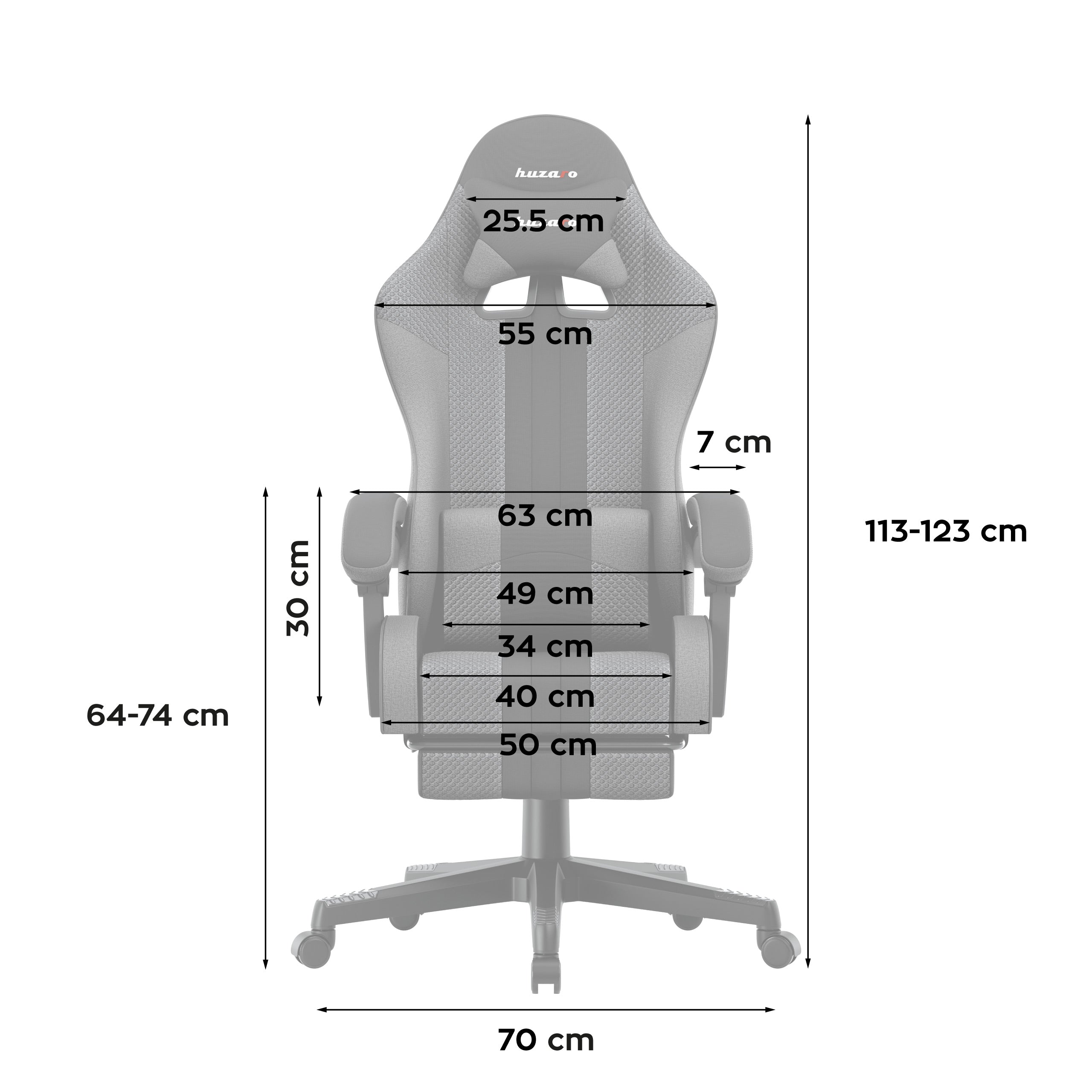 Sillón gaming Huzaro Force 4.7 Grey Mesh