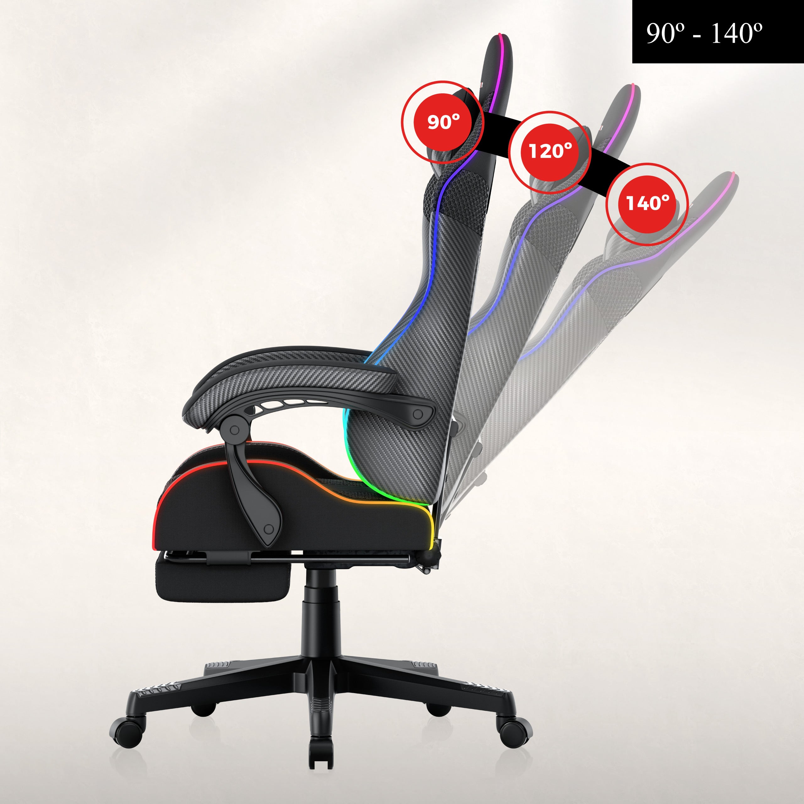 Sillón gaming HUZARO Force 4.7 RGB Mesh