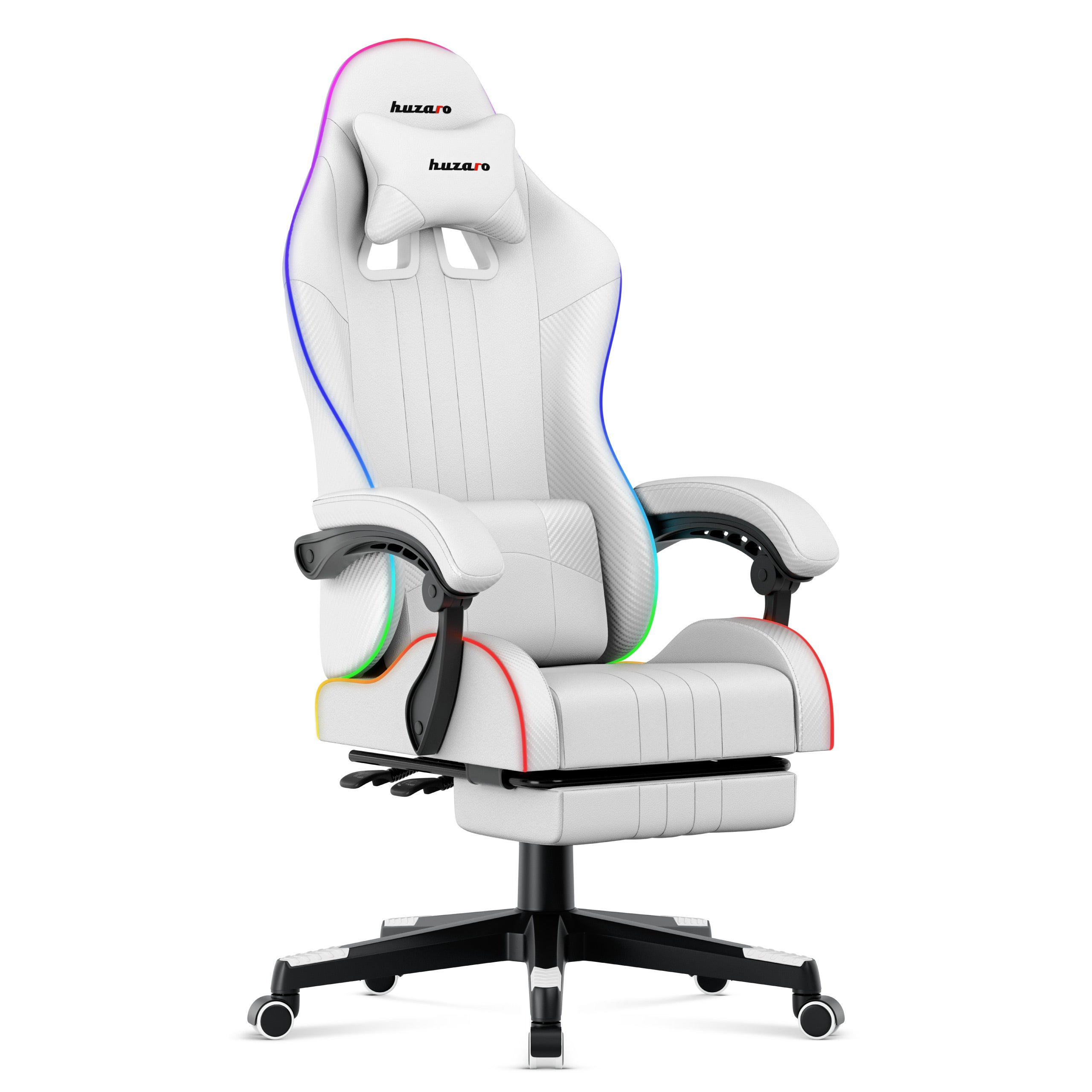 Sillón gaming HUZARO Force 4.7 Blanco RGB