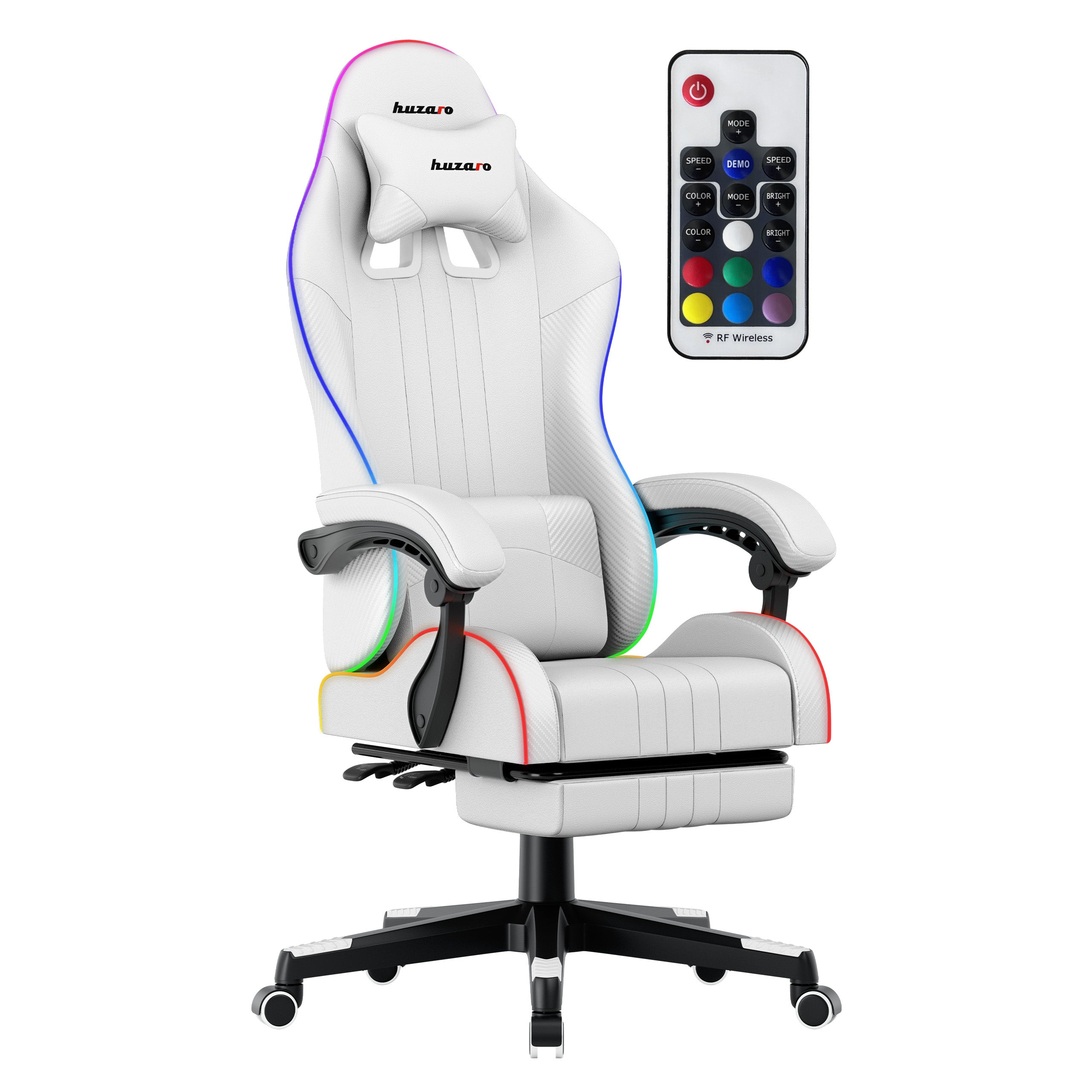 Sillón gaming HUZARO Force 4.7 Blanco RGB
