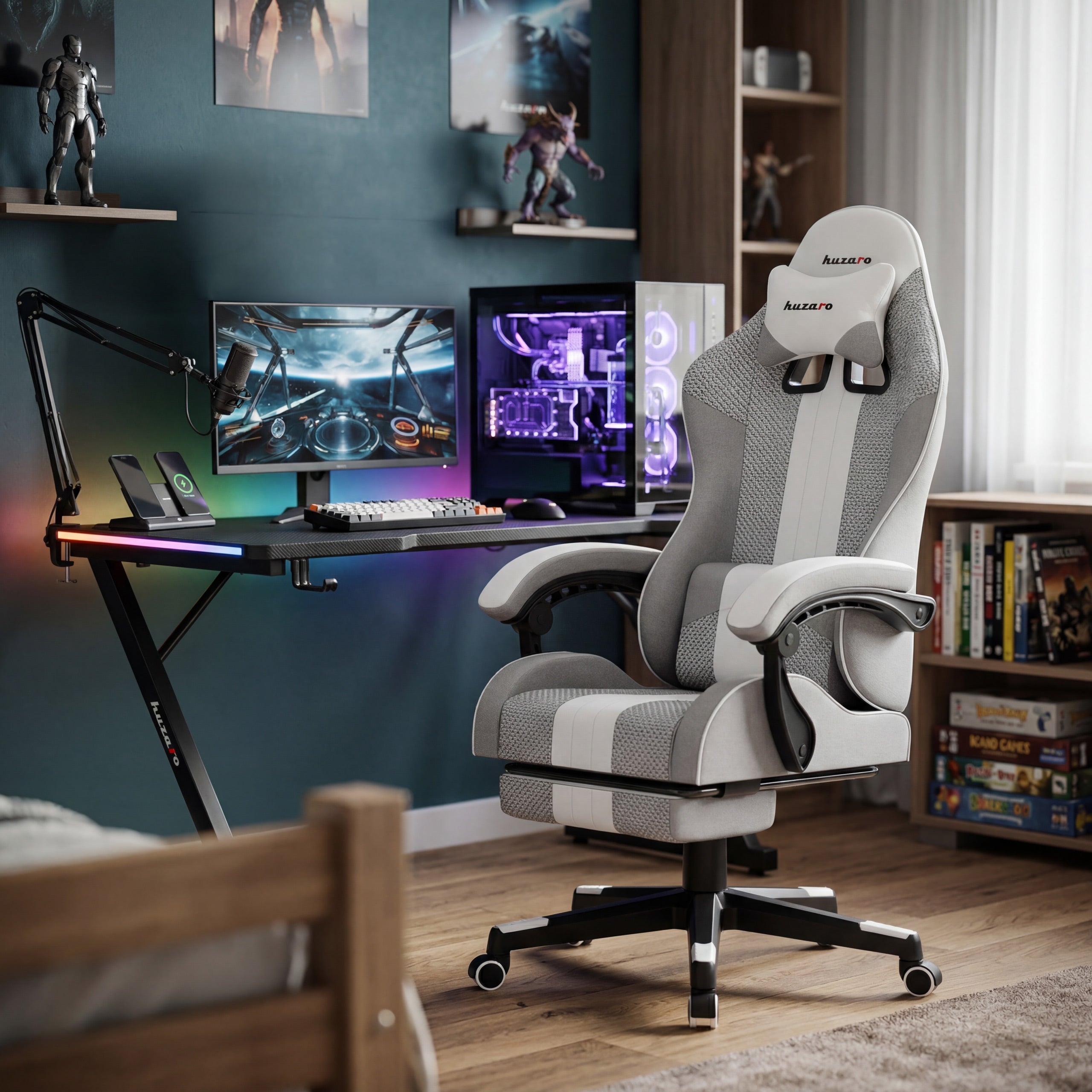 Sillón gaming HUZARO Force 4.7 White Mesh
