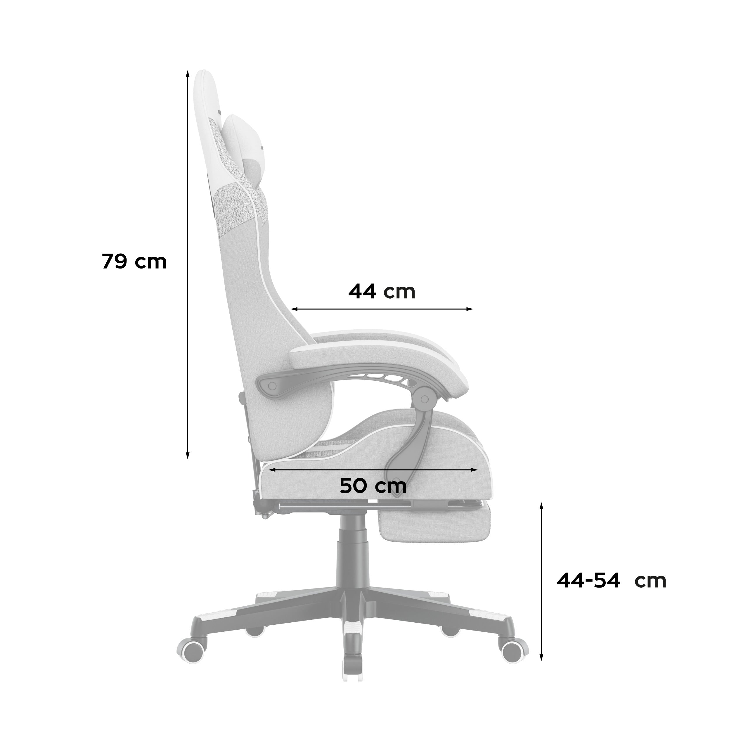 Sillón gaming HUZARO Force 4.7 White Mesh