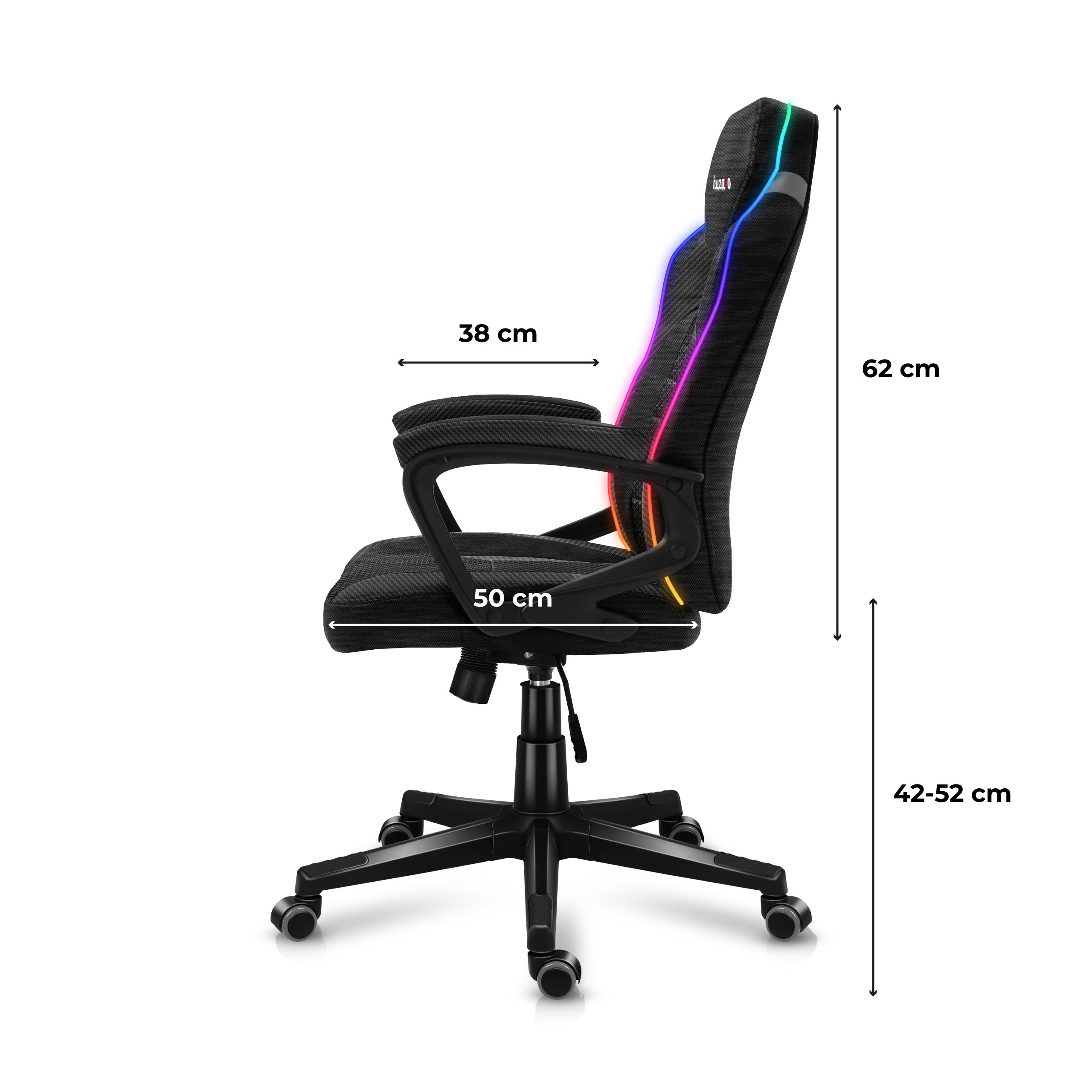 Sillón gaming Huzaro Force 2.5 RGB Carbon Mesh