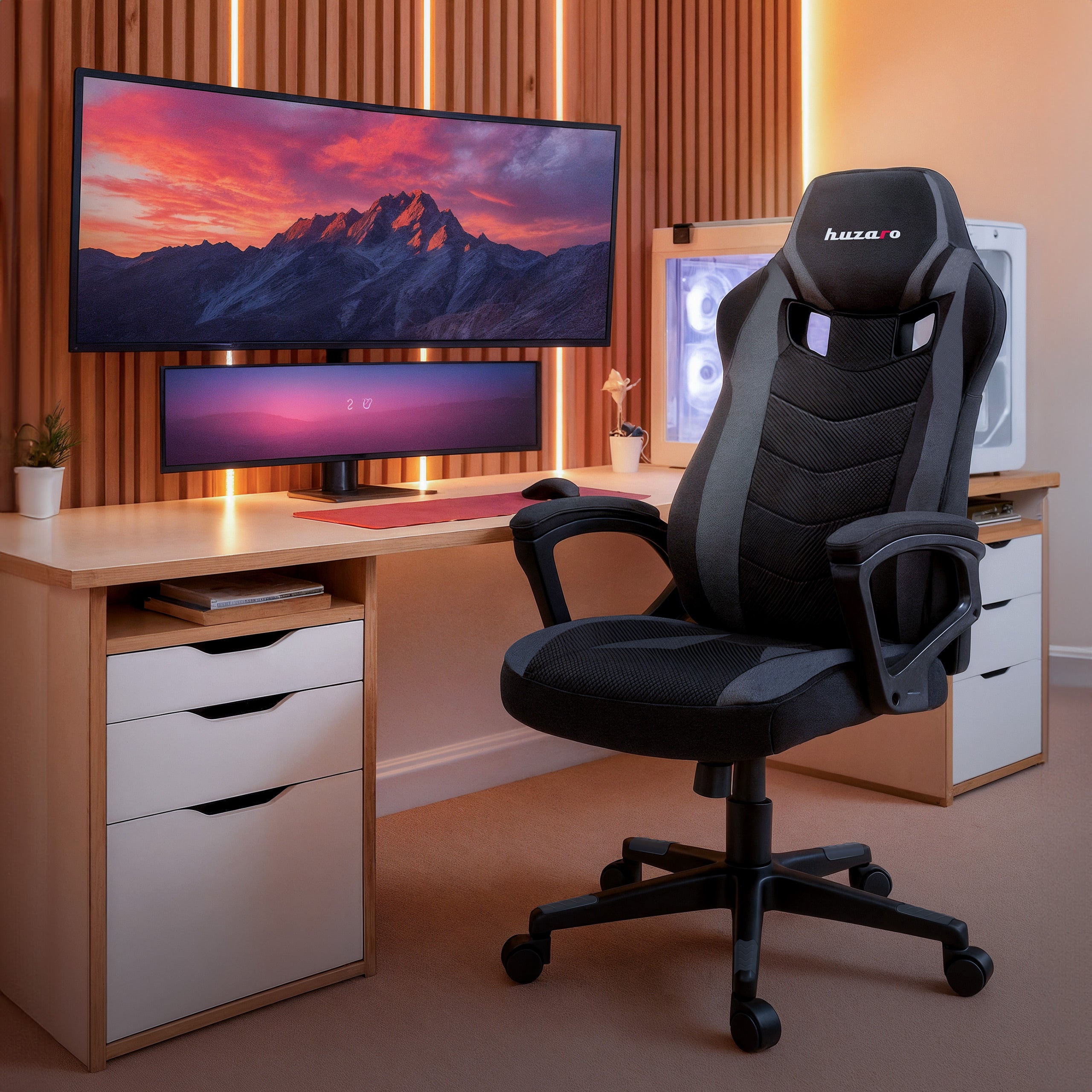 Sillón gaming Huzaro FORCE 2.5 Grey Mesh